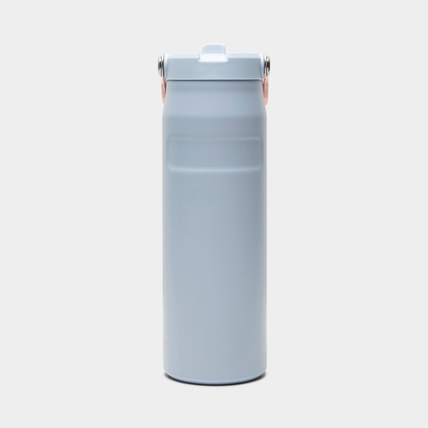 Stanley Iceflow Aerolight Flipstraw 24oz / Blue Dream rear view, light blue water bottle with blue lid and cylindrical body.