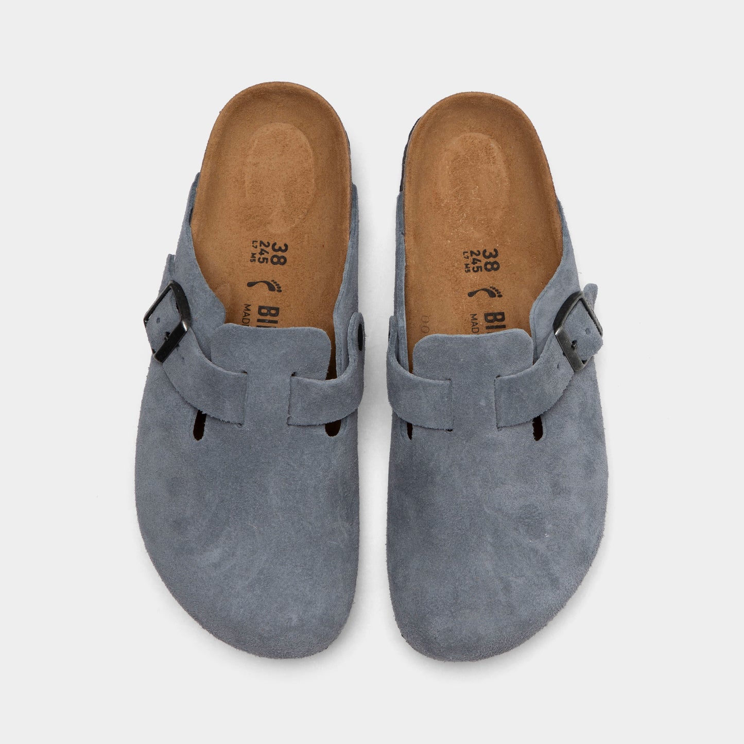 Birkenstock Femmes Boston / Bleu Pierre