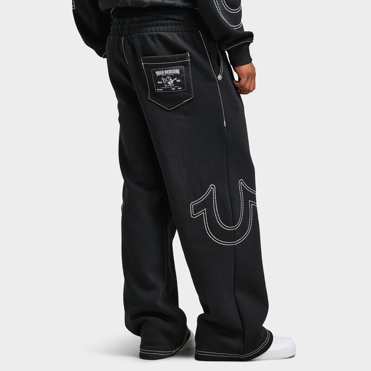 True Religion Baggy Big T Sweatpants / Jet Black