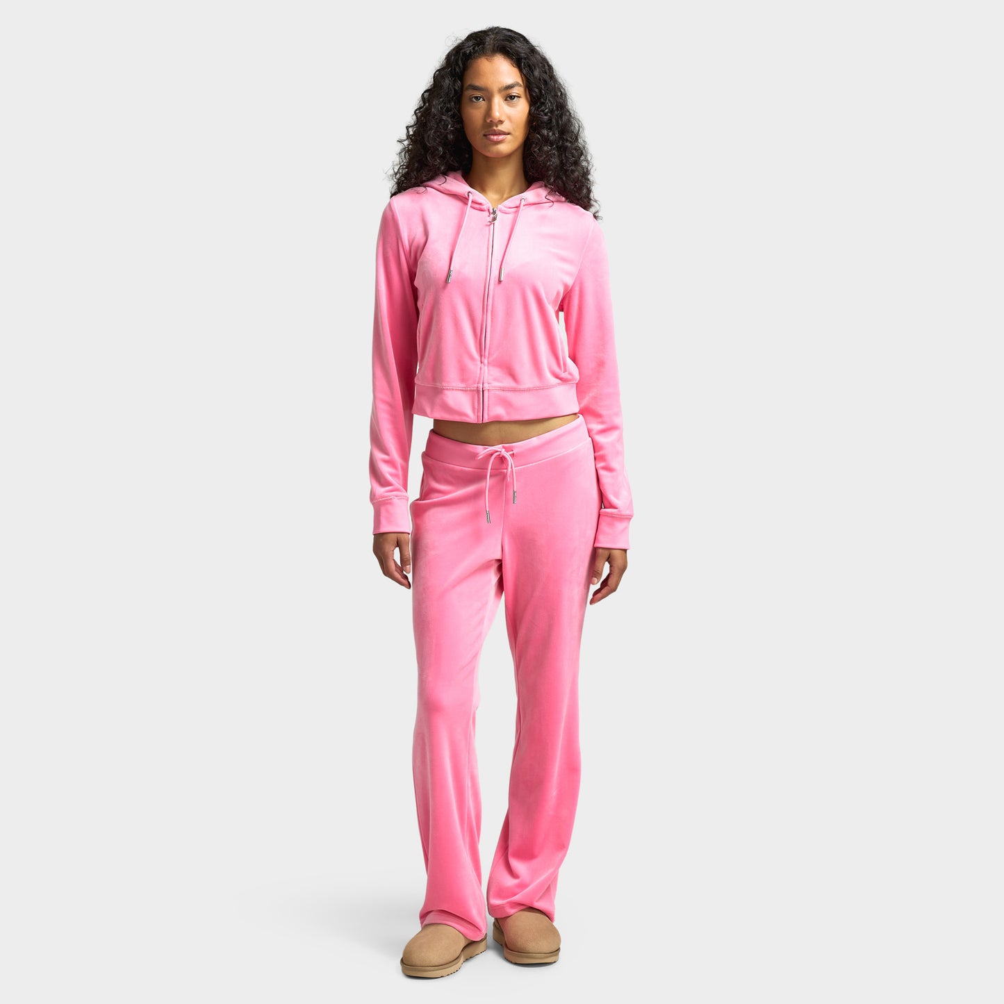 Juicy Couture Women's OG Big Bling Full Zip Hoodie / Hot Hot Pink