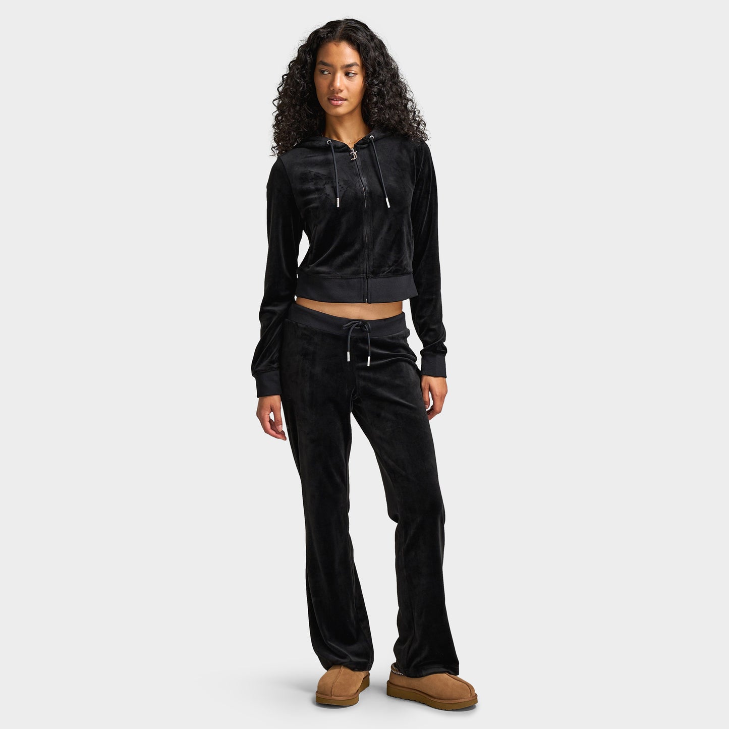Juicy Couture Women's OG Big Bling Full Zip Hoodie / Liquorice