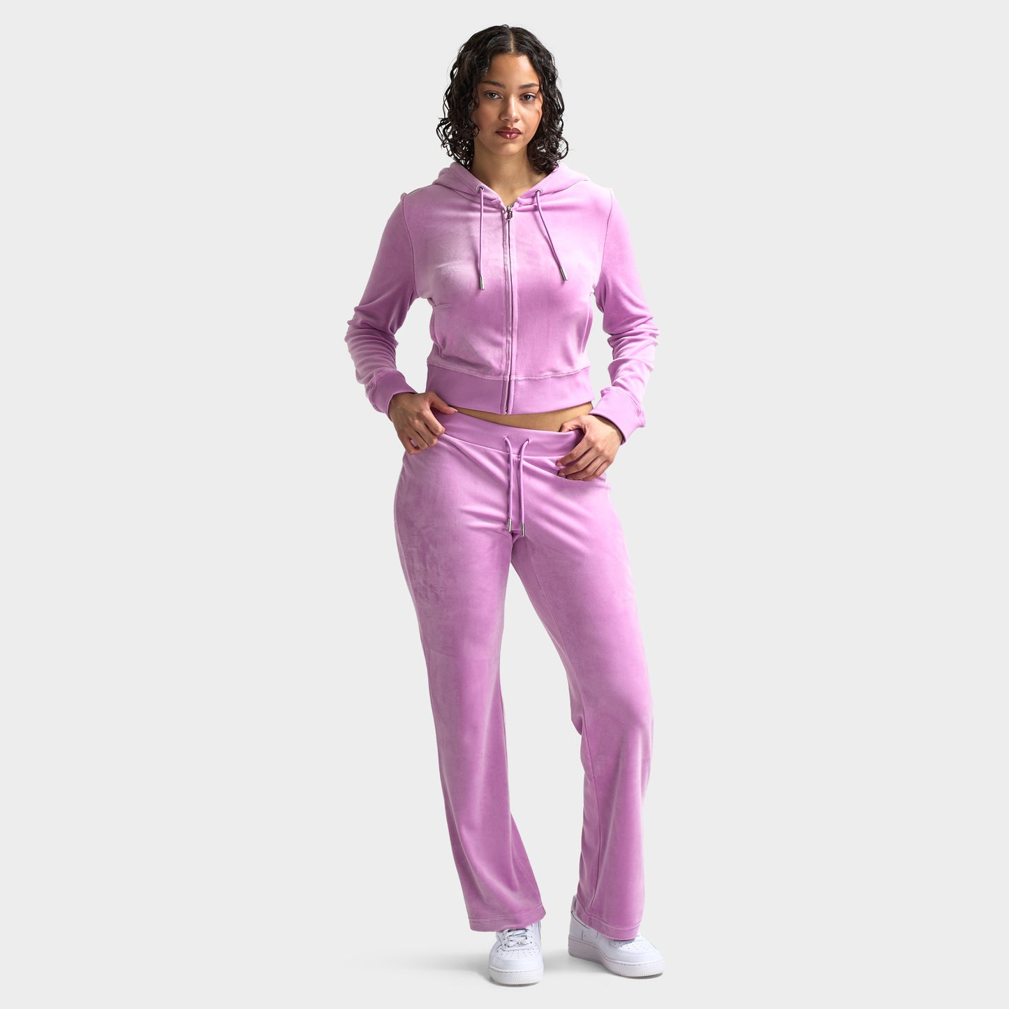 Juicy Couture Women's Classic Velour Hoodie / Violet Tulle