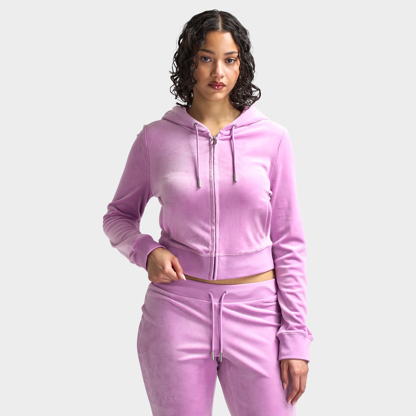 Juicy Couture Women's Classic Velour Hoodie / Violet Tulle