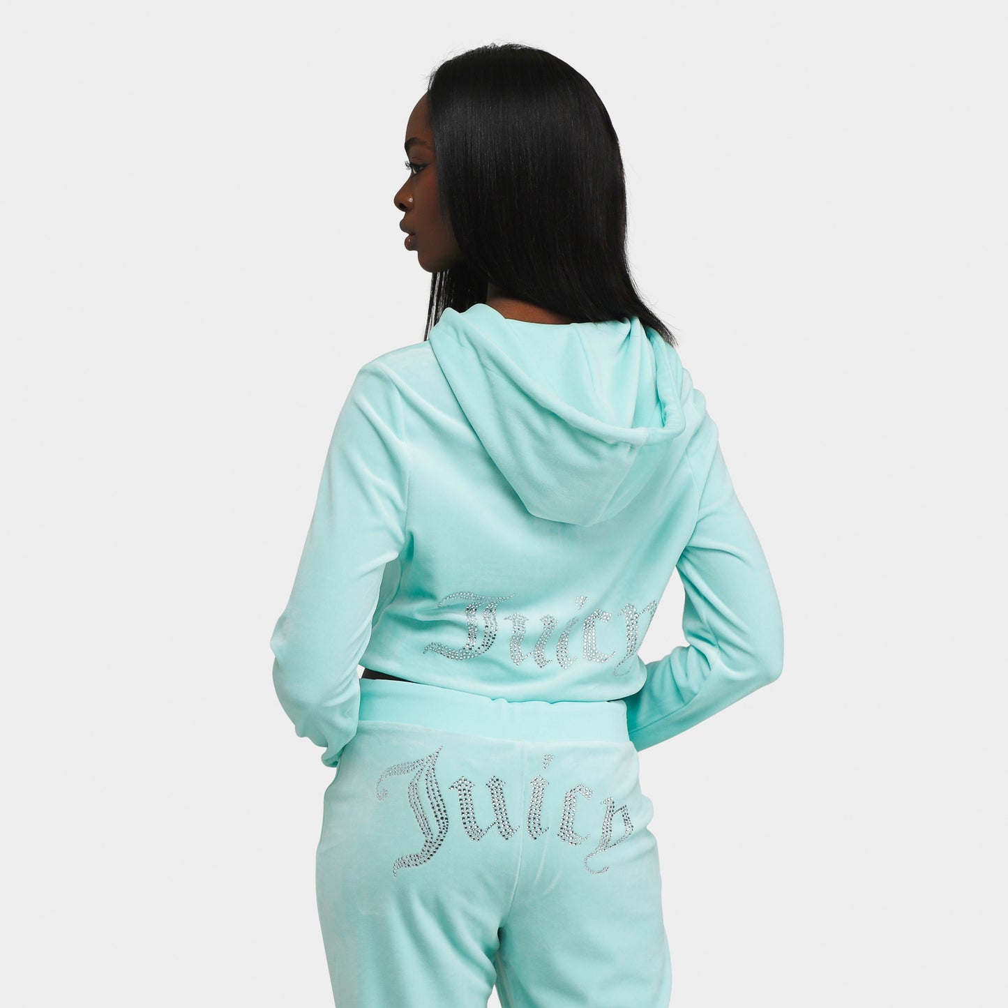 Juicy Couture Femmes OG Bling Chandail à capuchon / Teinte de menthe