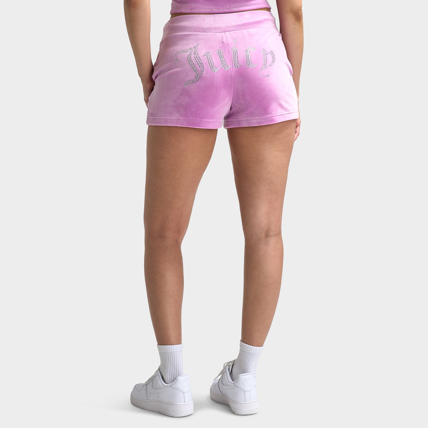 Juicy Couture Short classique en velour pour femme / Violet Tulle