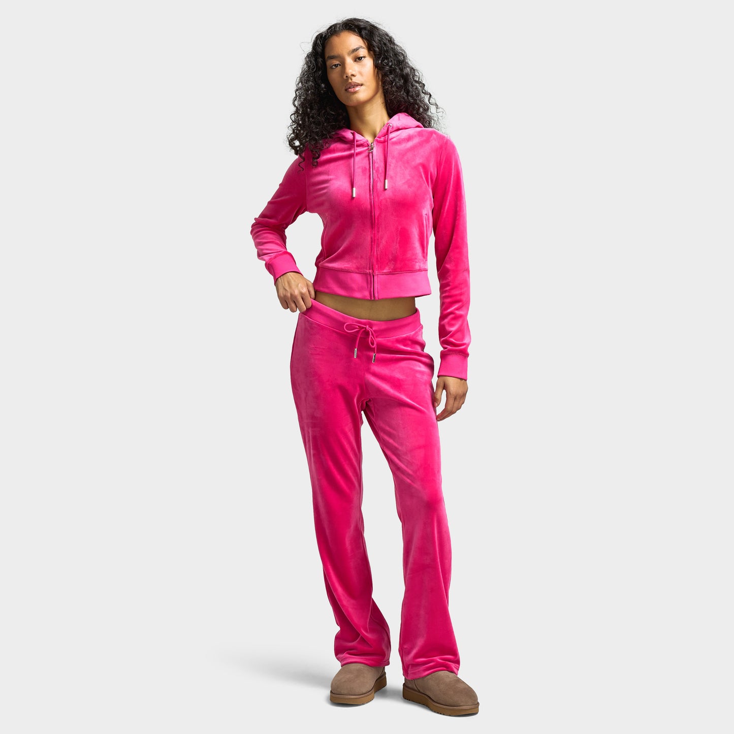 Juicy Couture OG Big Bling Velour Track Pants / Free Love