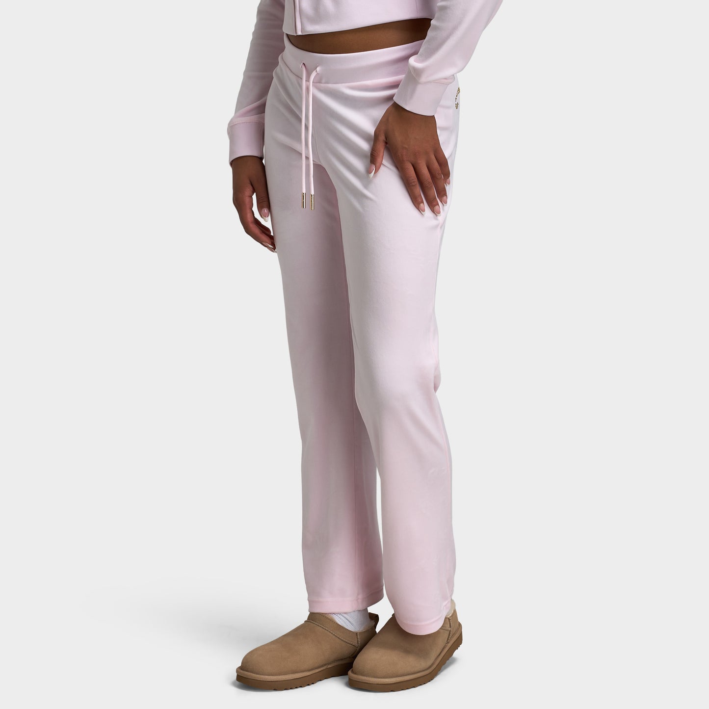 Juicy Couture OG Big Bling Velour Track Pants / Soft Glow