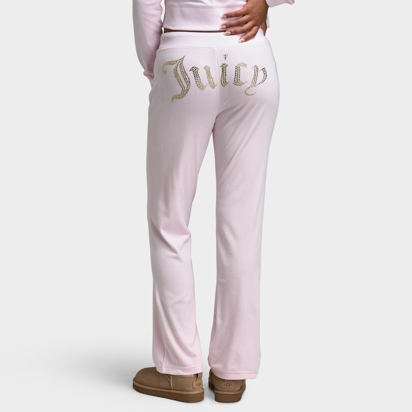 Juicy Couture OG Big Bling Velour Track Pants / Soft Glow