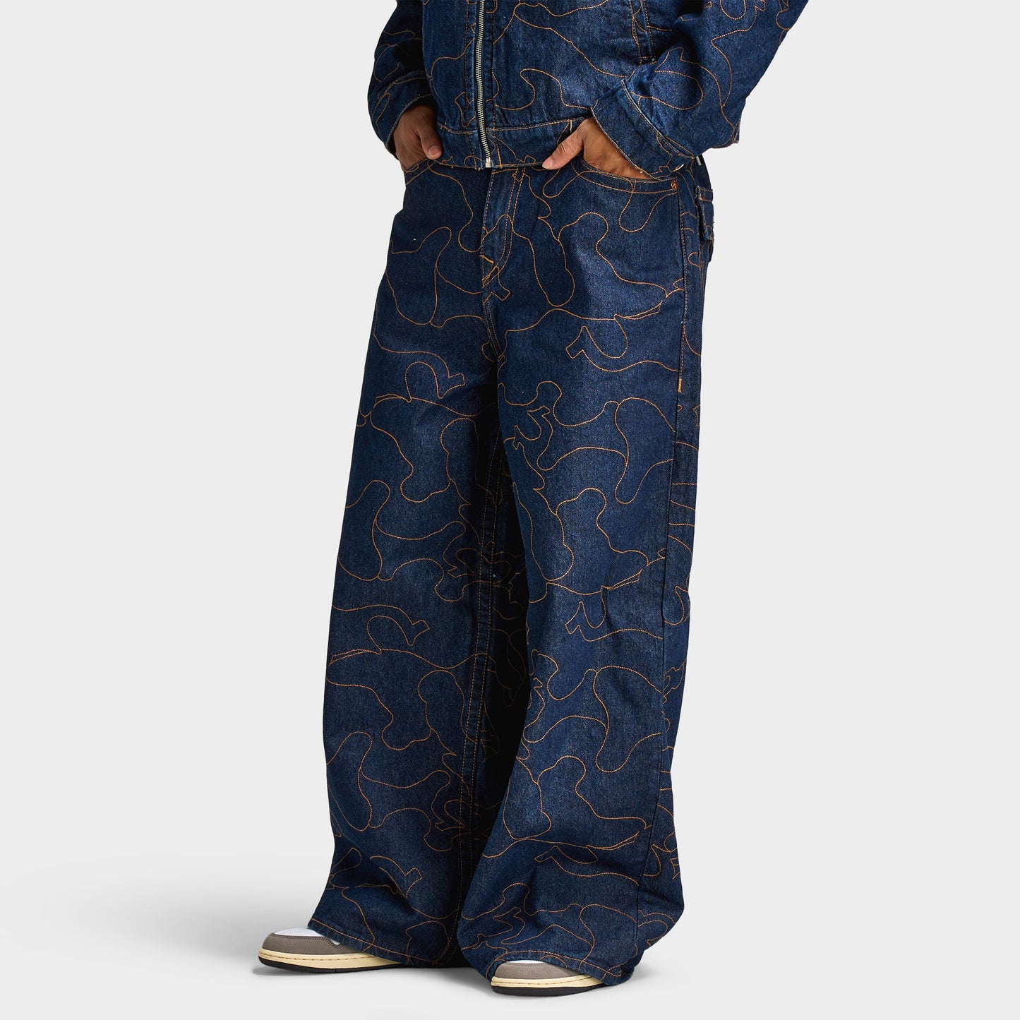 True Religion Mikey APO Embroidered Jeans / Blue
