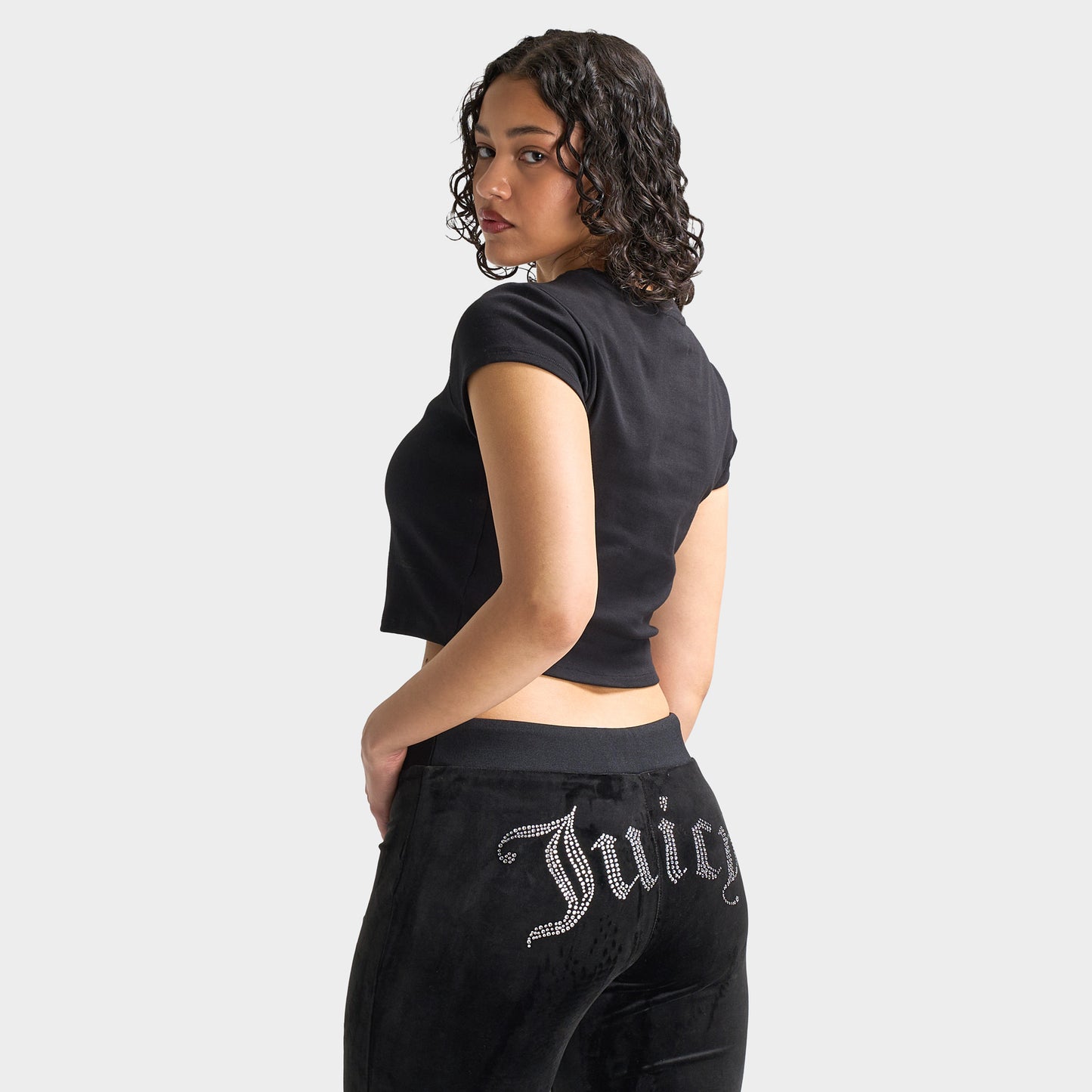 Juicy Couture Femmes St-Valentin Court T-shirt / Liquorice