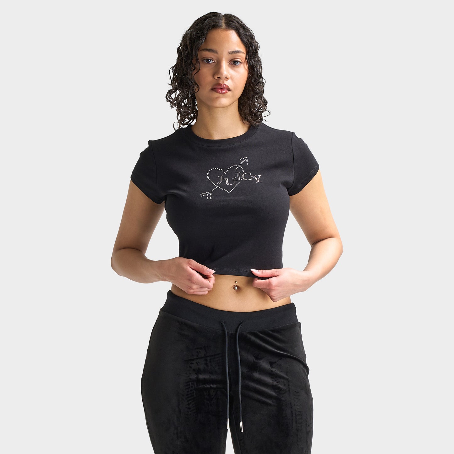 Juicy Couture Femmes St-Valentin Court T-shirt / Liquorice
