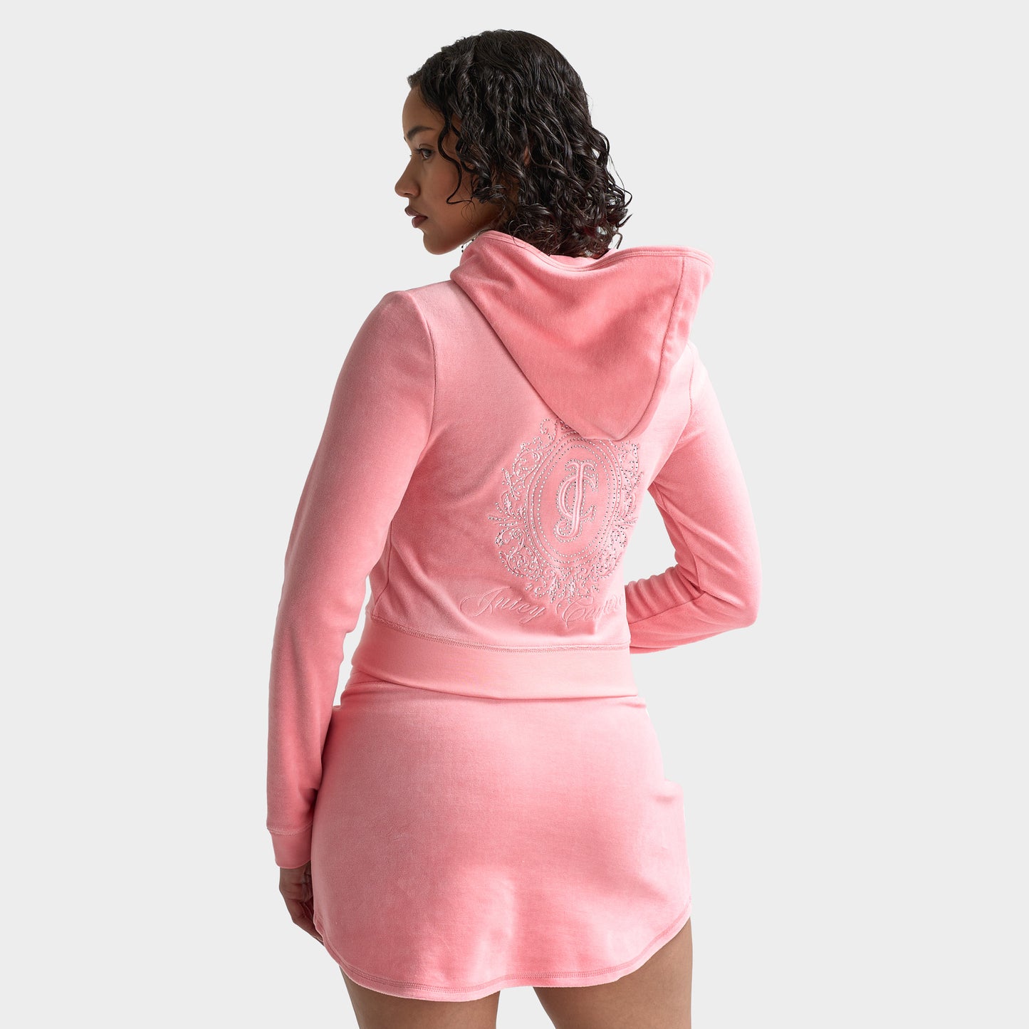 Juicy Couture Femmes Héritage Veste de Course Courte / Fraise Glacée