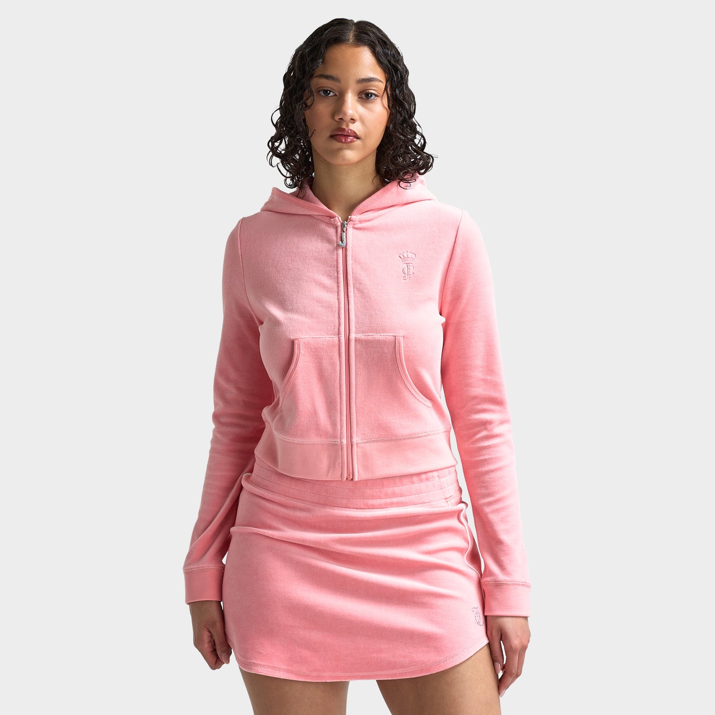 Juicy Couture Femmes Héritage Veste de Course Courte / Fraise Glacée
