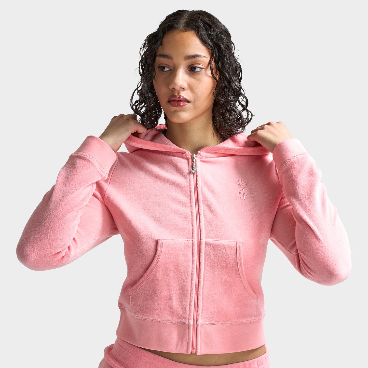 Juicy Couture Femmes Héritage Veste de Course Courte / Fraise Glacée