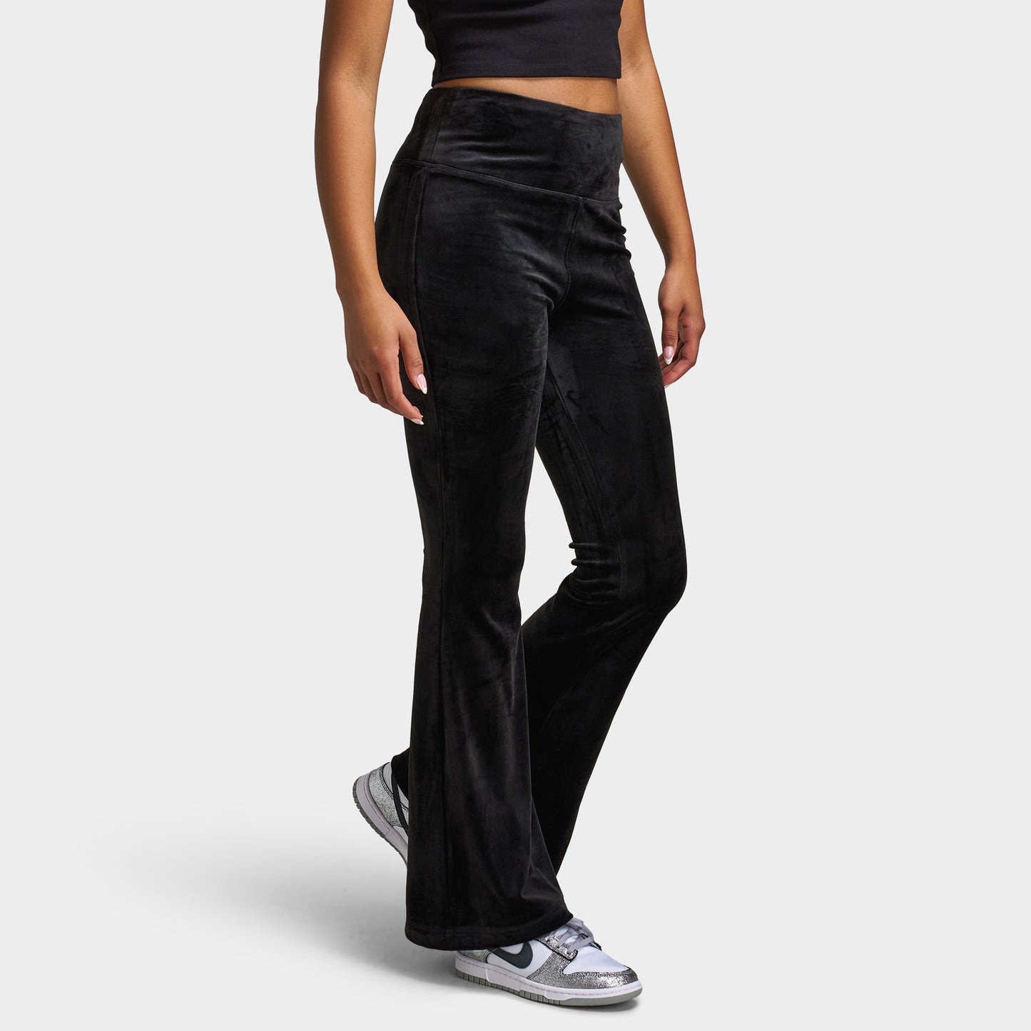 Juicy Couture Luxe Velour Pantalon de survêtement évasé en velours / Réglisse