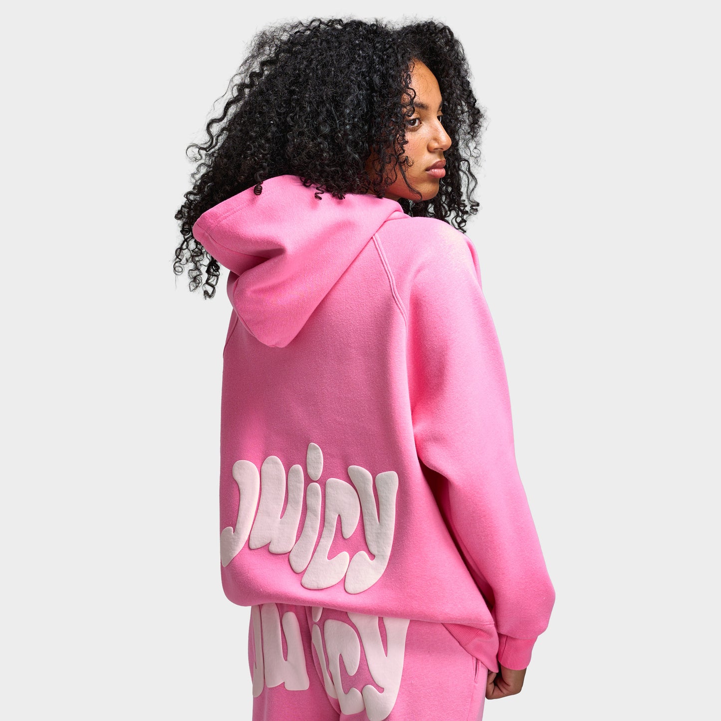 Juicy Couture Raglan Fleece Oversized Hoodie Sachet Pink / Soft Glow
