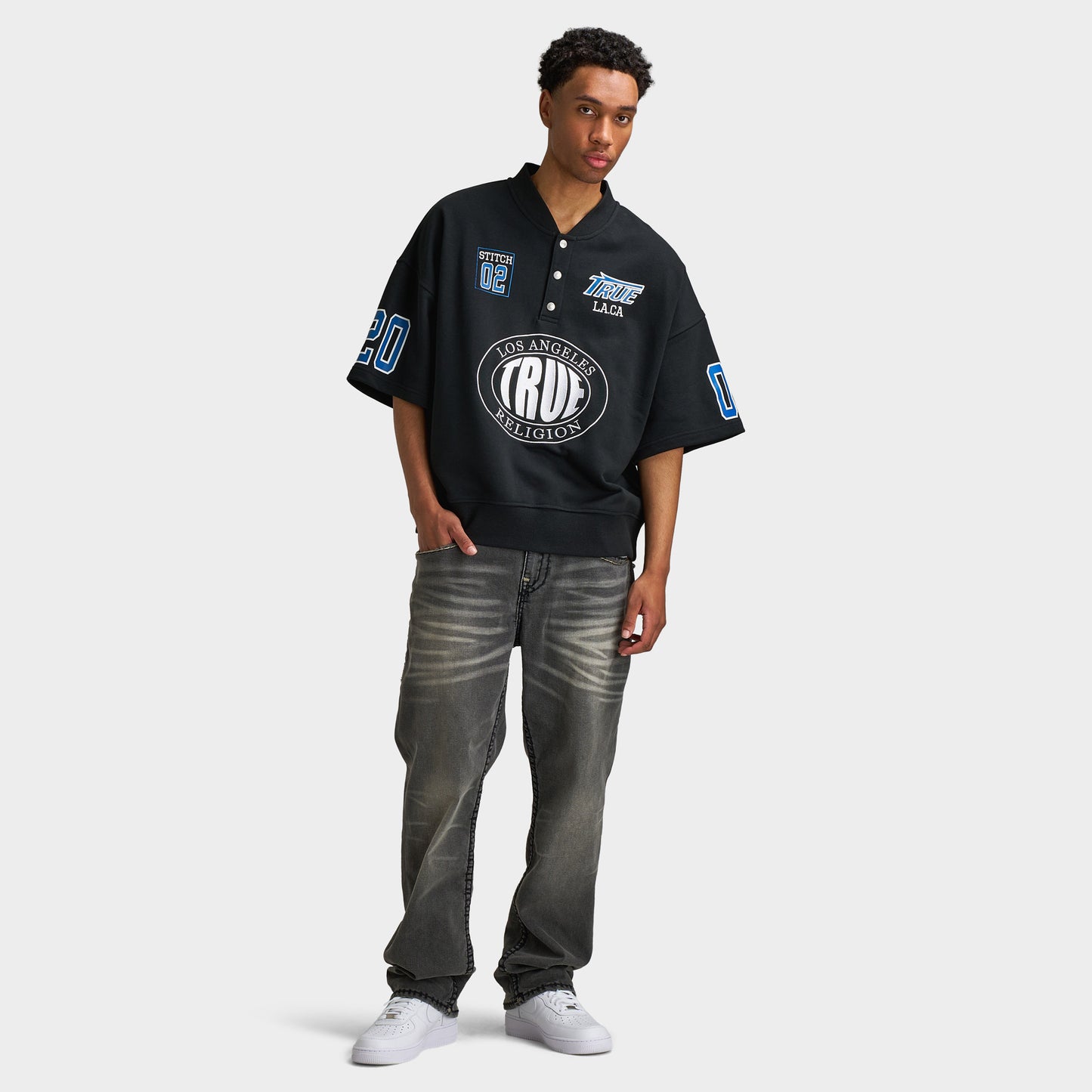 True Religion Oversize Sport Sweatshirt / Black