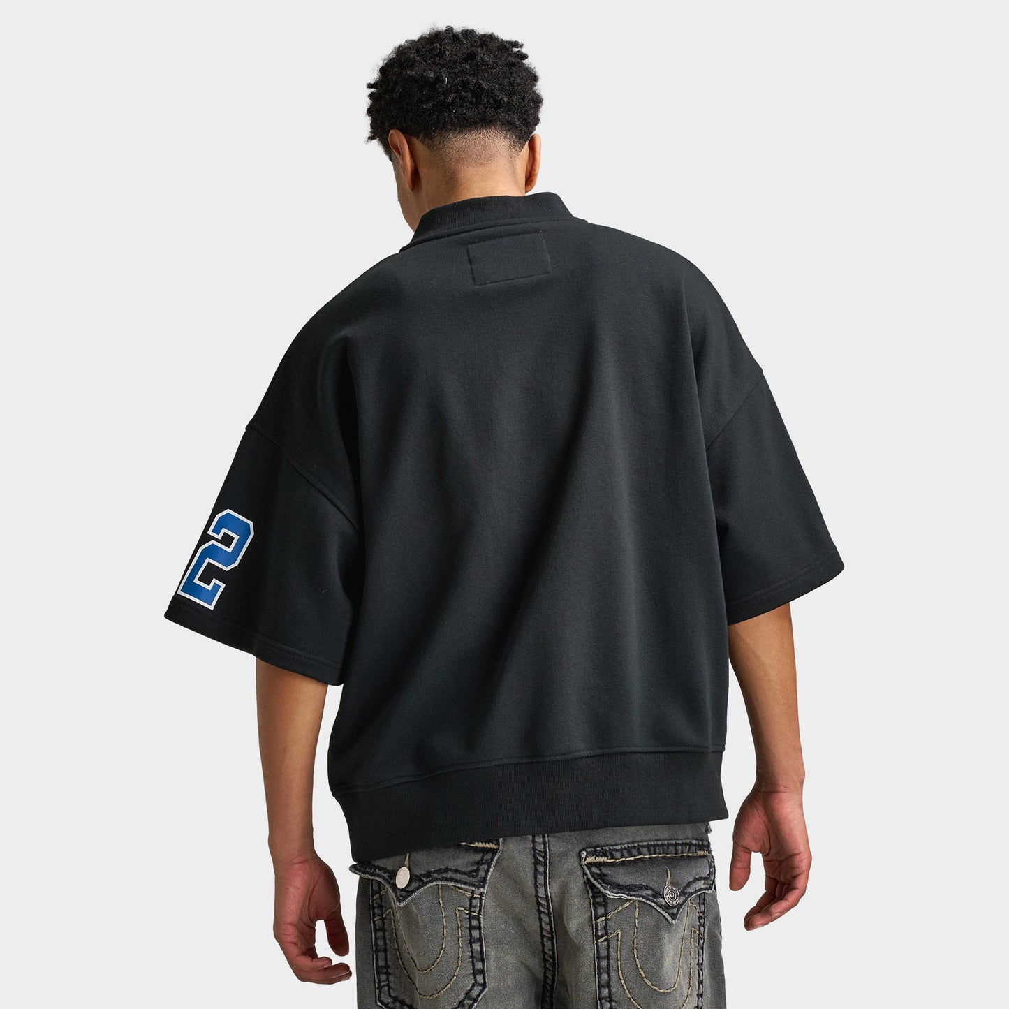 True Religion Oversize Sport Sweatshirt / Black