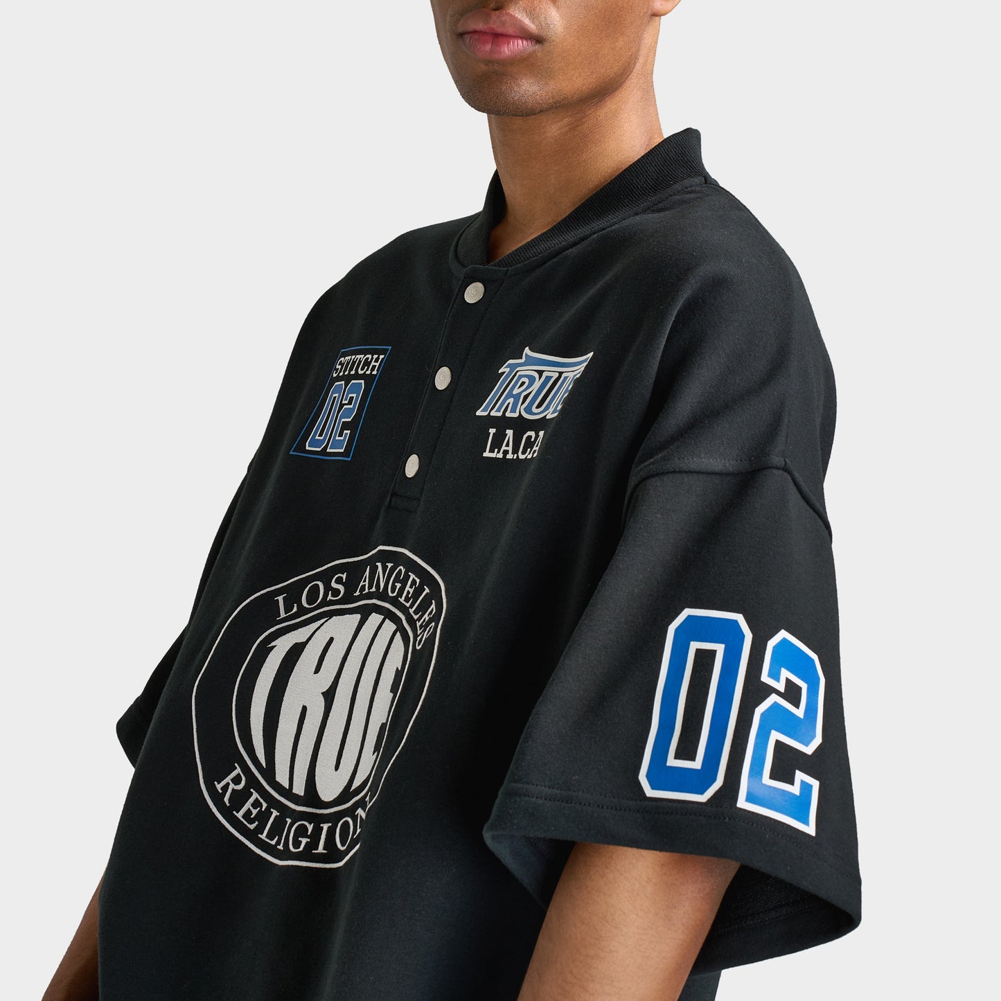True Religion Oversize Sport Sweatshirt / Black