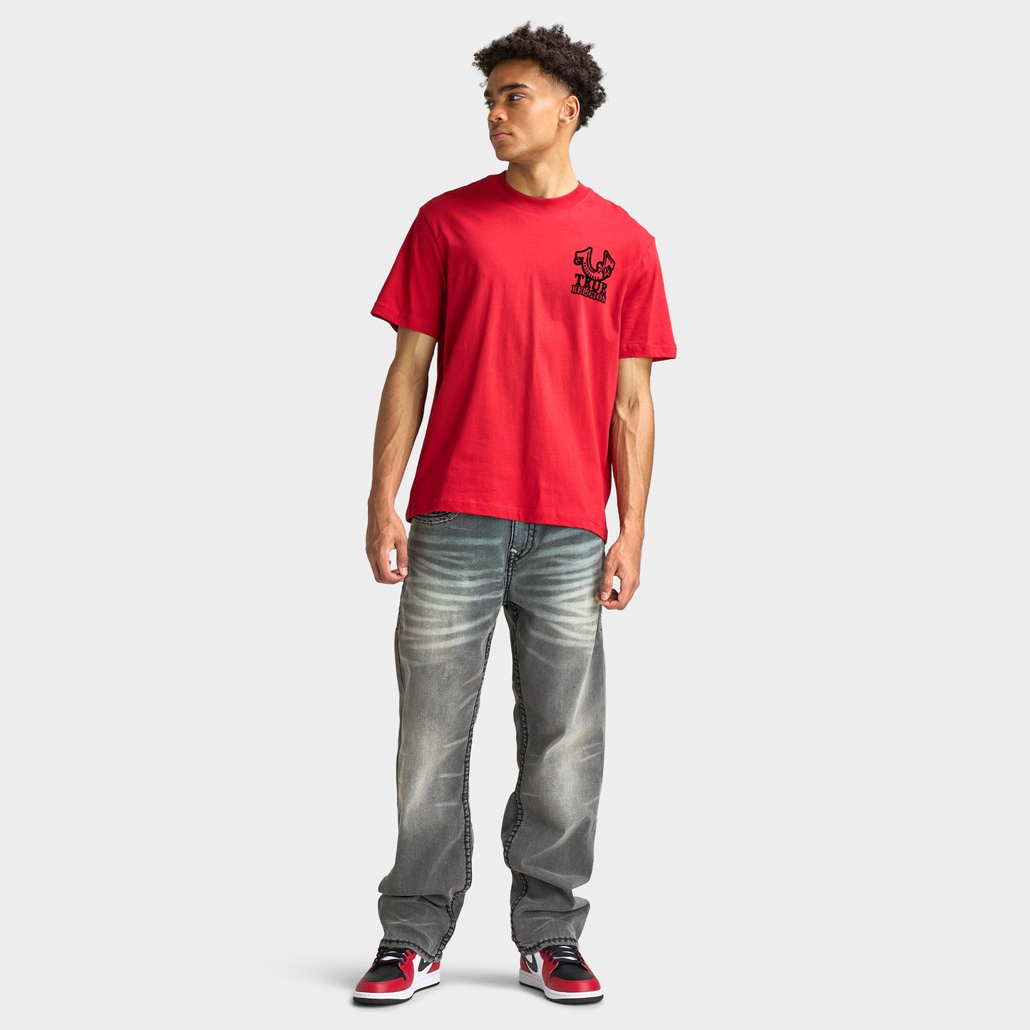 True Religion SS Chest Tee / Red