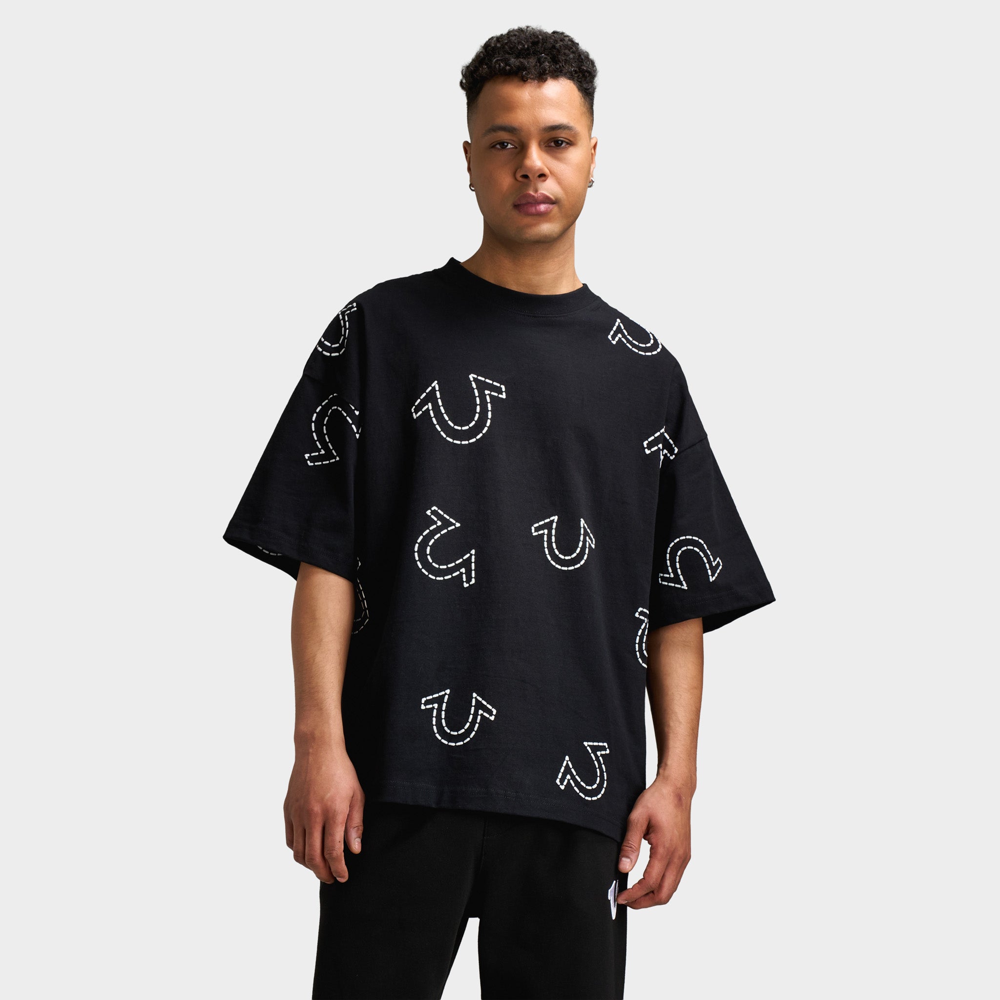 トップス TEATORACARTRIGE TEE SM Black SIZE:4 True Religion SS HS PRINT OVERSIZED TEE Jet Black – JD Sports