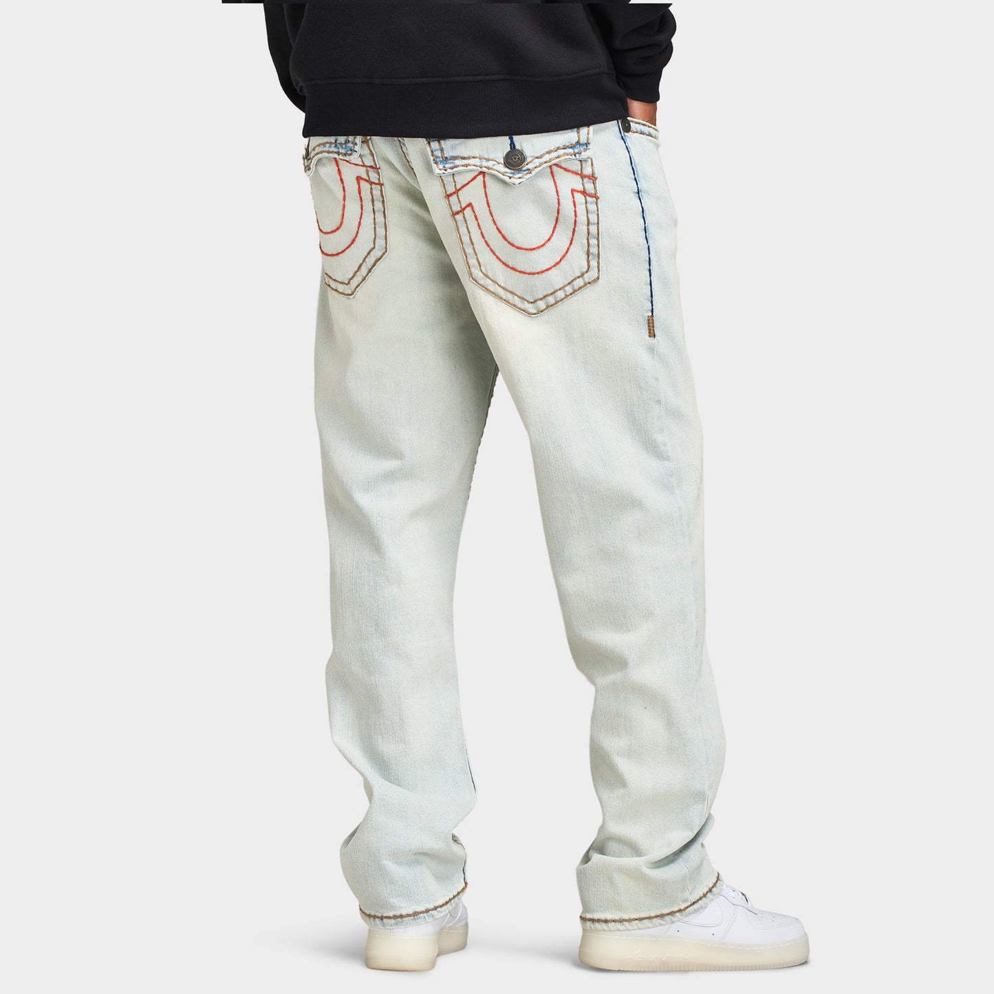 True Religion Jeans Bobby Super T Flap / Délavage clair Quiet Steel