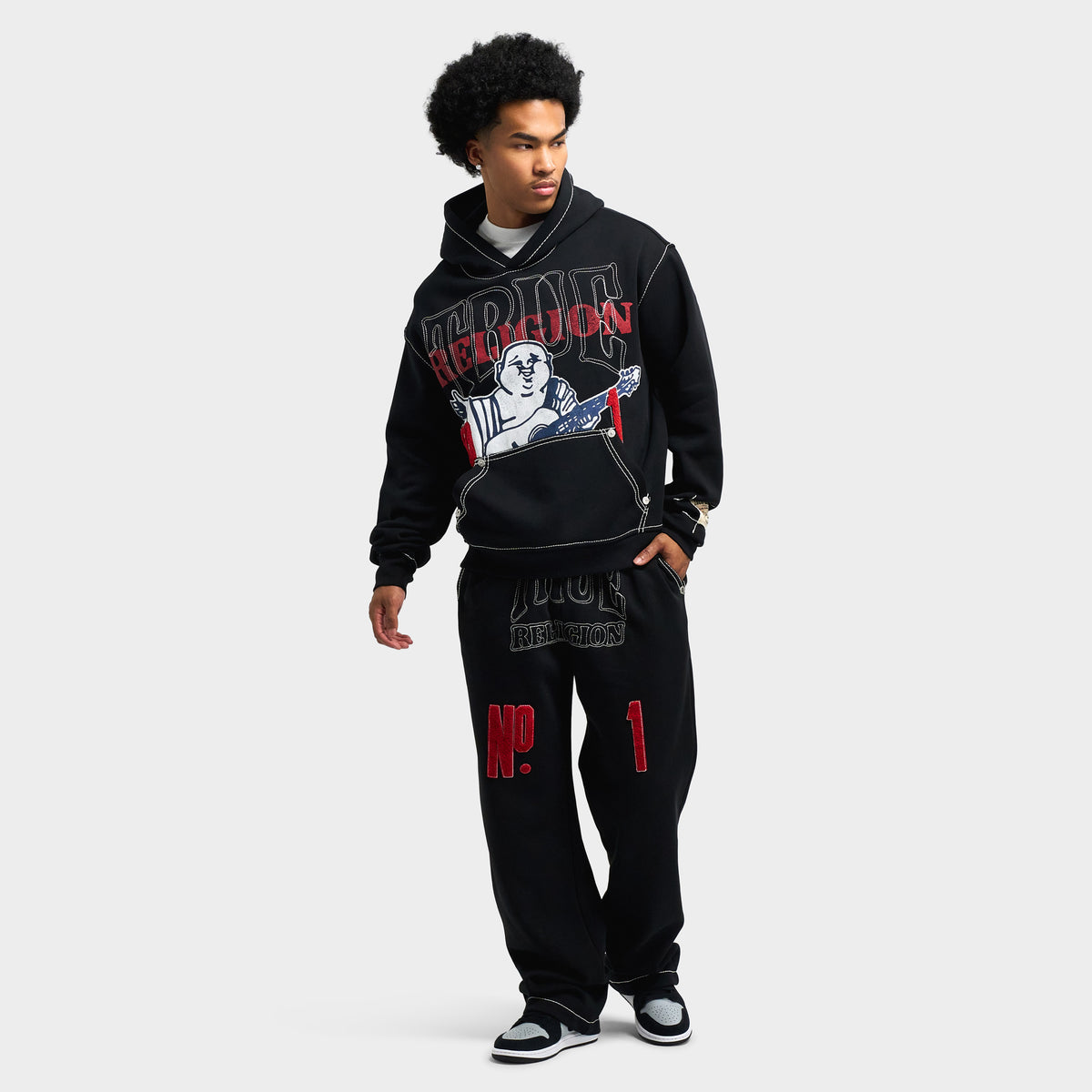 True Religion No1 Big T Sweats / Jet Black