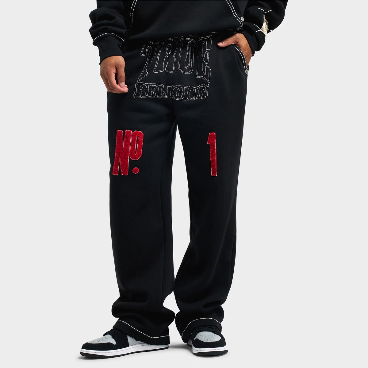 True Religion No1 Big T Sweats / Jet Black