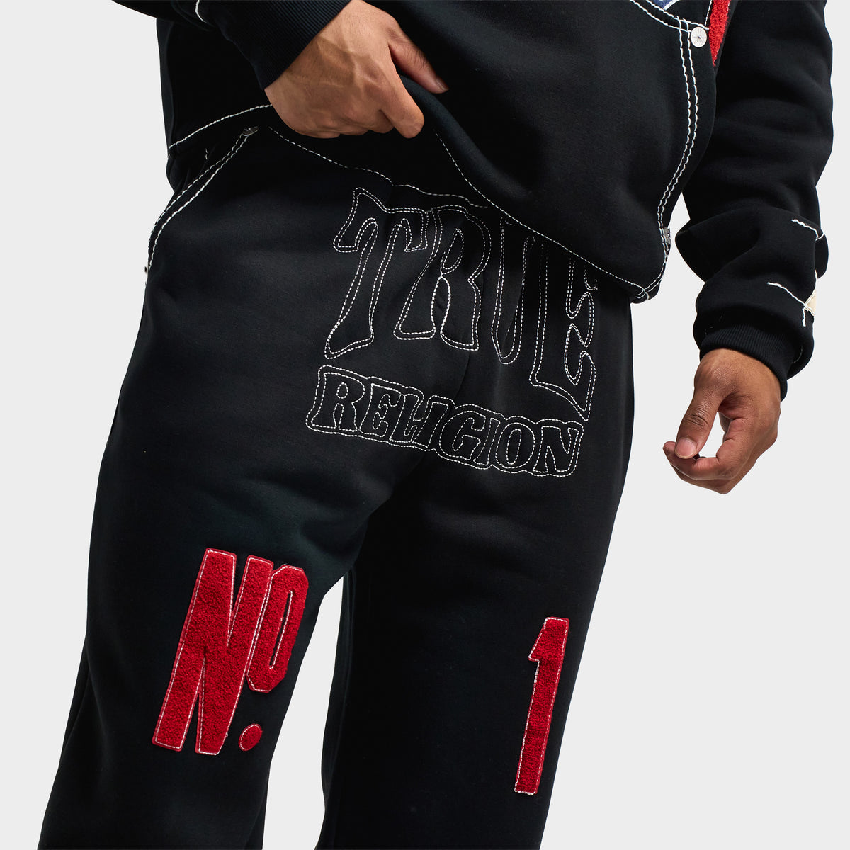 True Religion No1 Big T Sweats / Jet Black