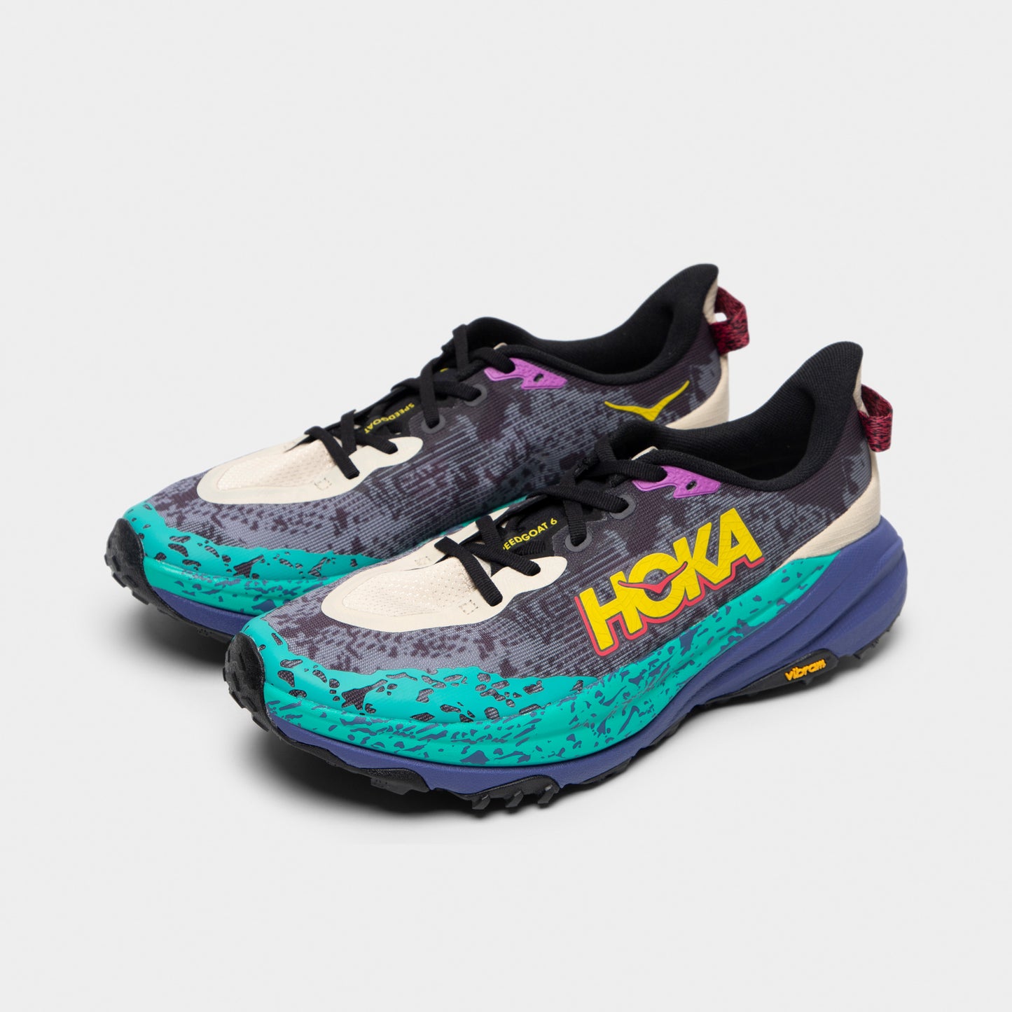 Hoka Speedgoat 6 Grey / Purple - Yellow