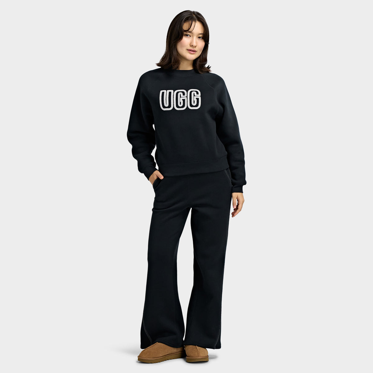 Haut ras du cou UGG avec logo / Noir