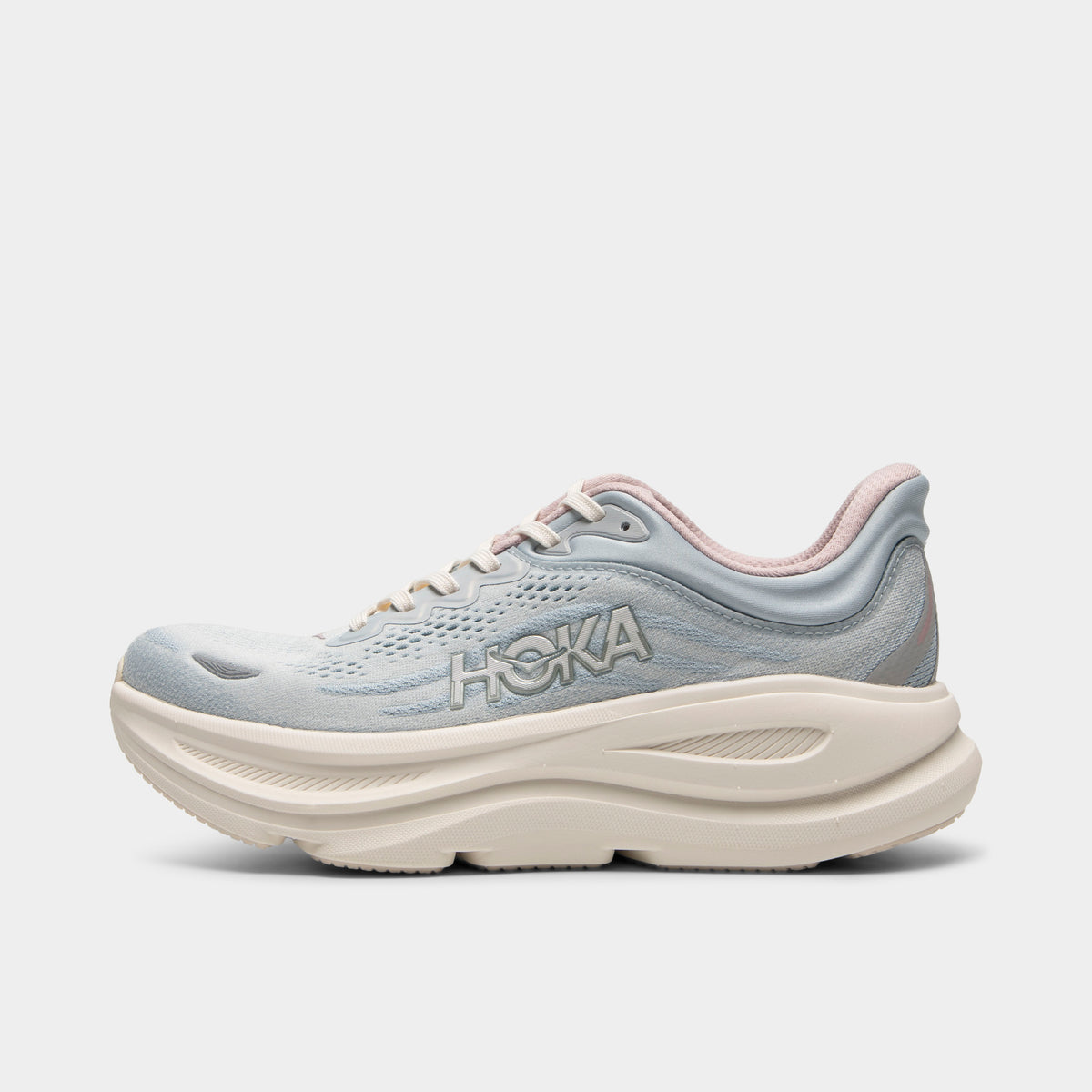 Hoka Femme Bondi 9 Albâtre / Bleu Minéral