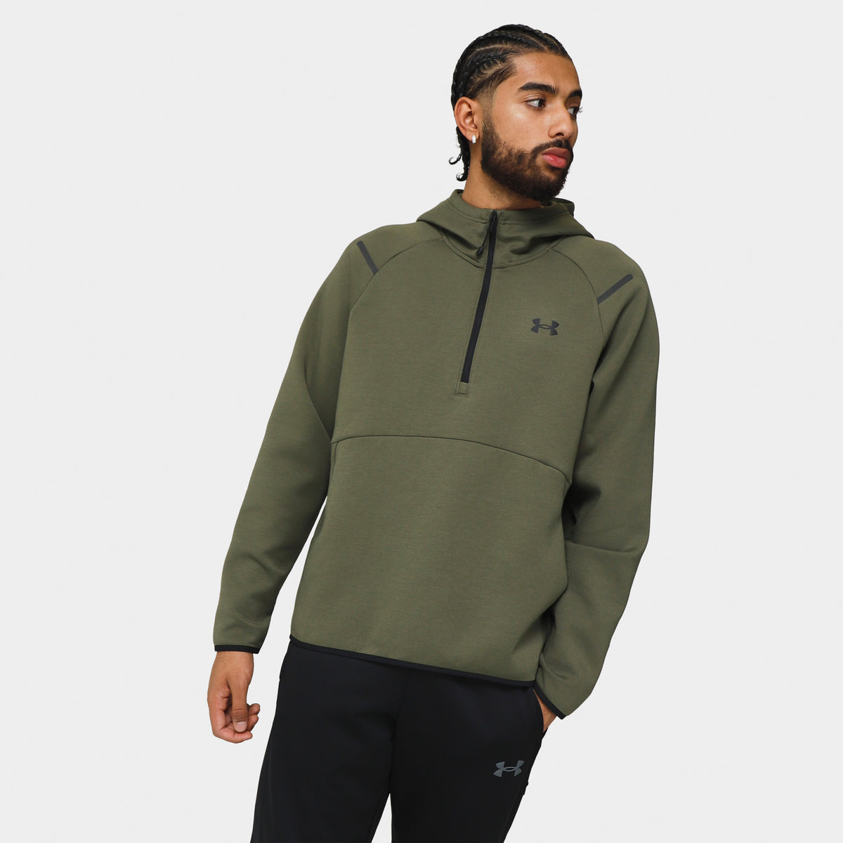 Under Armour Unstoppable Fleece Pullover Hoodie Marine Green / Black