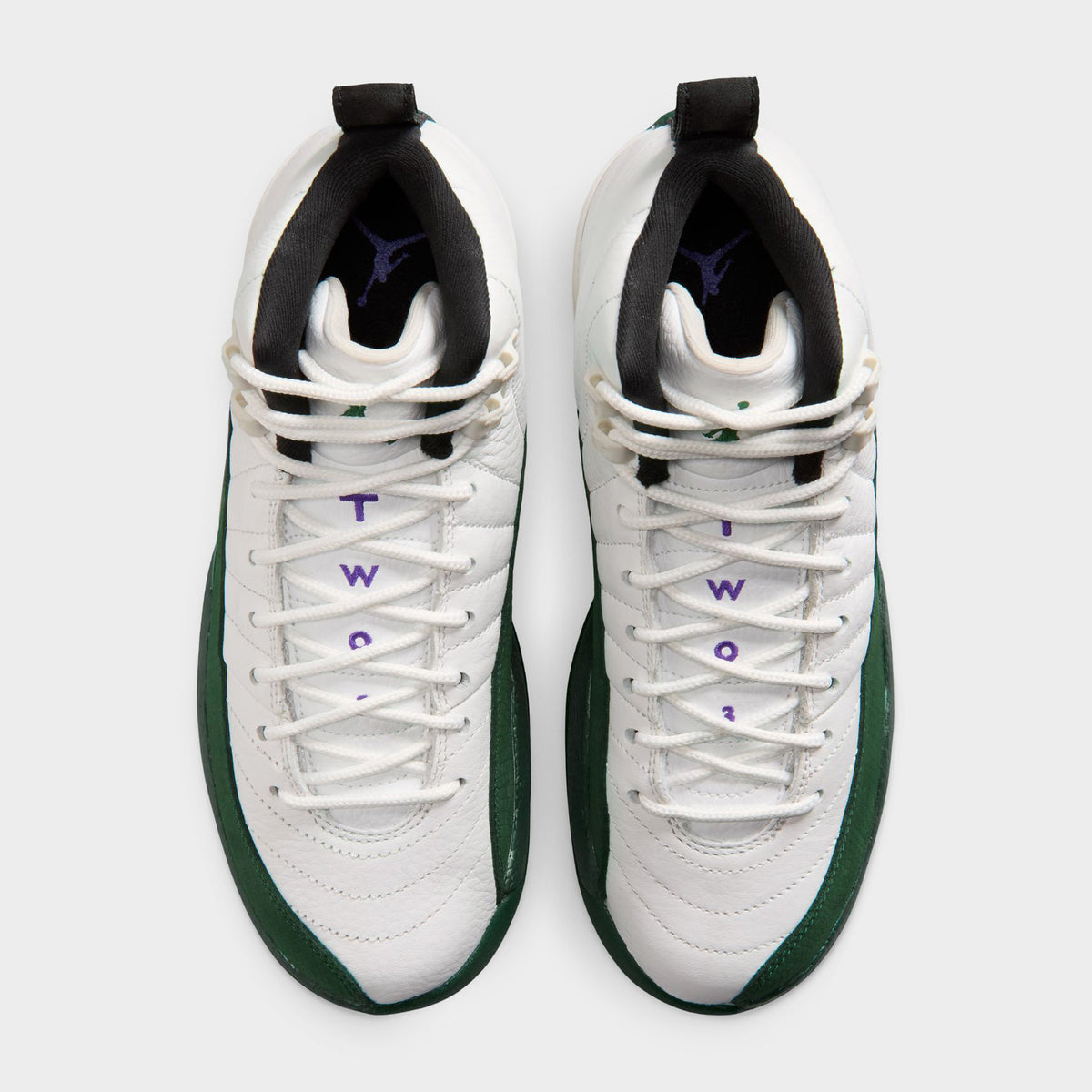 Jordan 12 Retro GS Summit White / Gorge Green - Black