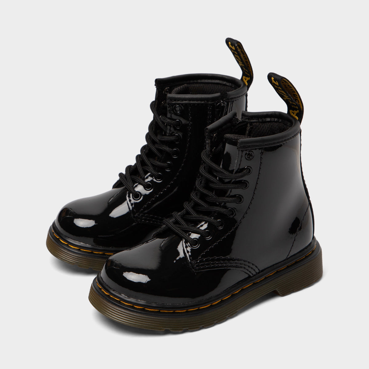 Kids patent top doc martens