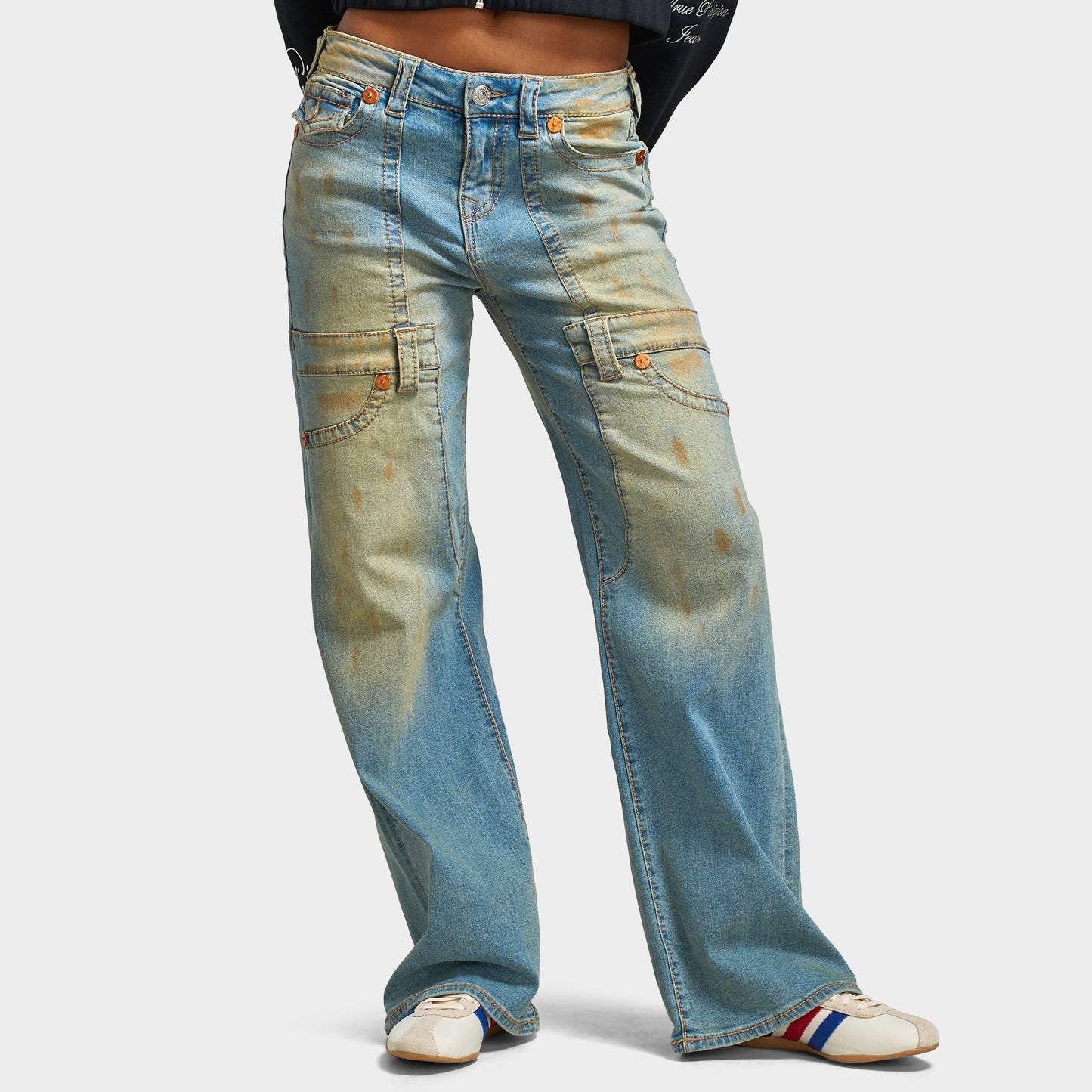 True Religion Femmes Jean Carpenter Bobbi Flap Big T / Vent d'hiver