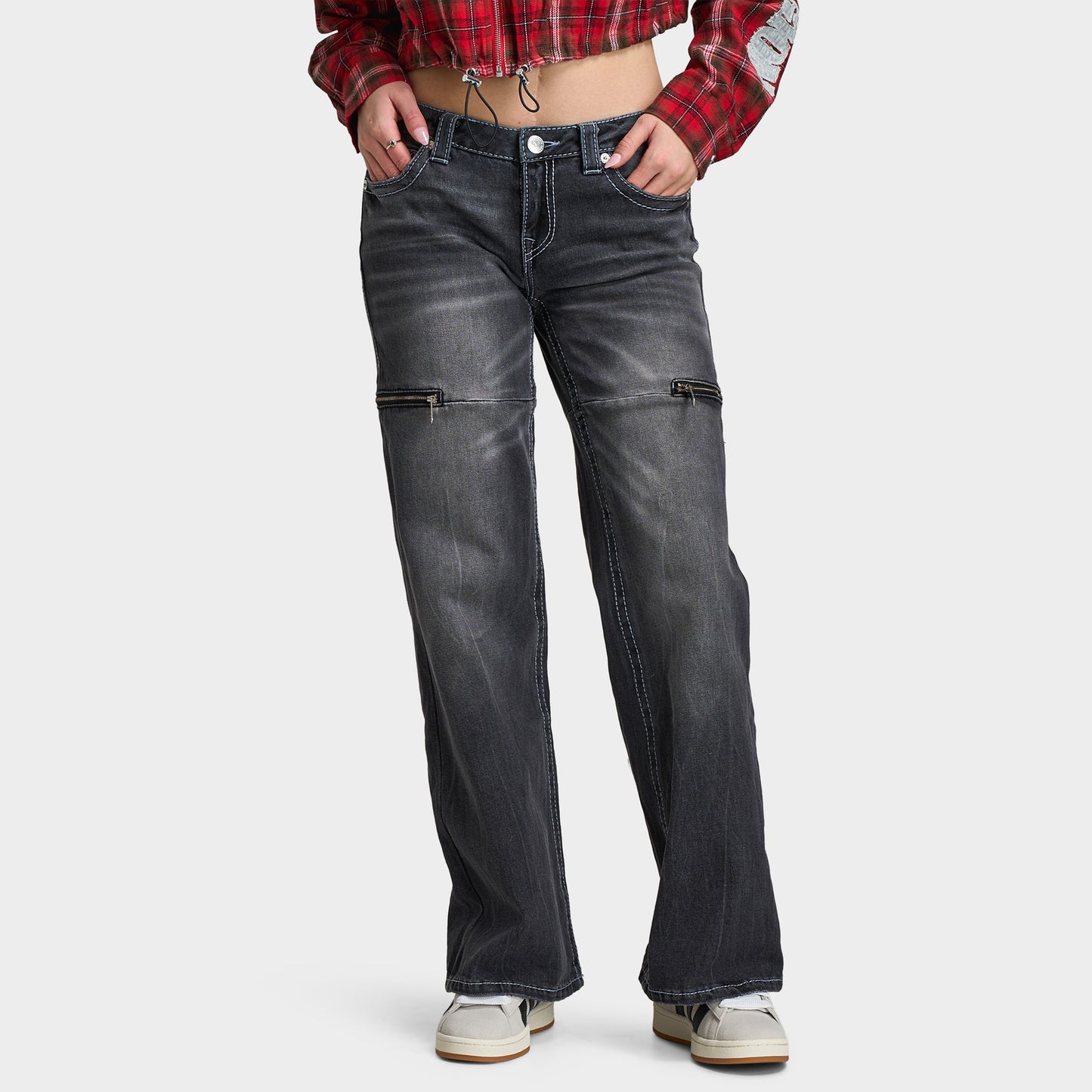 True Religion Femmes Bobbi à taille basse ample T-Shirt / Marée au clair de lune