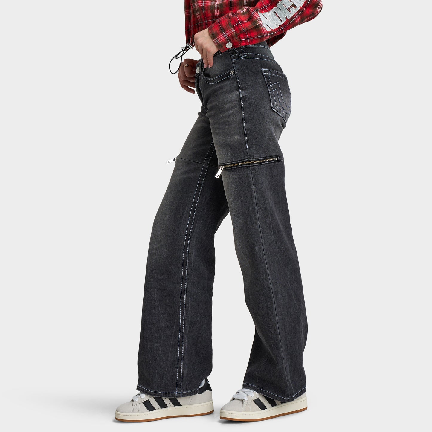 True Religion Femmes Bobbi à taille basse ample T-Shirt / Marée au clair de lune