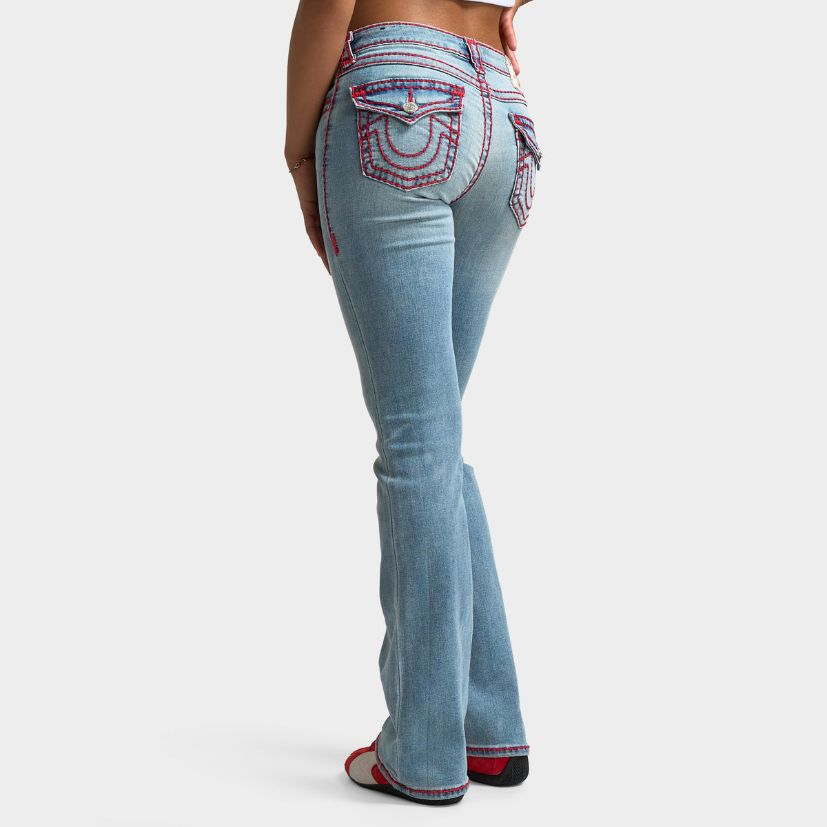 True Religion Women's Becca Midrise Bootcut Flap Super T