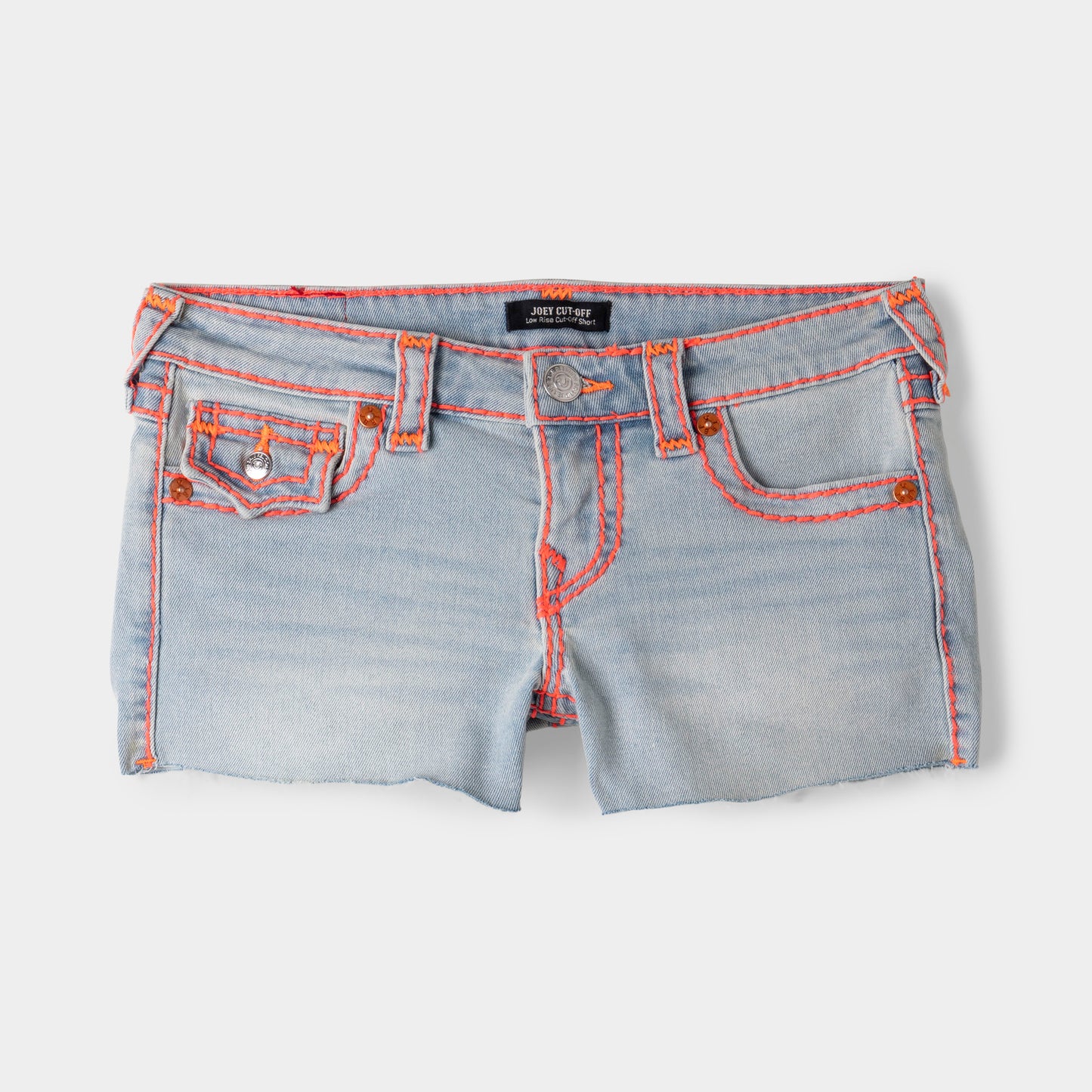 True Religion Joey LR Short Rabat Super T coupé / Bleu