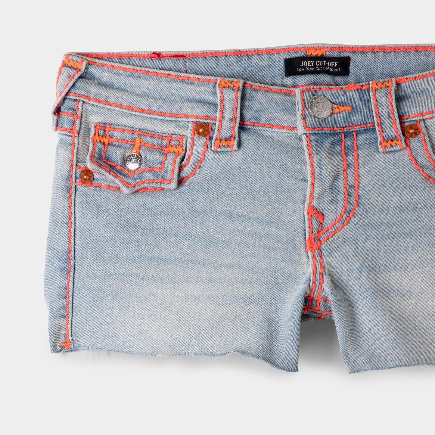 True Religion Joey LR Short Rabat Super T coupé / Bleu