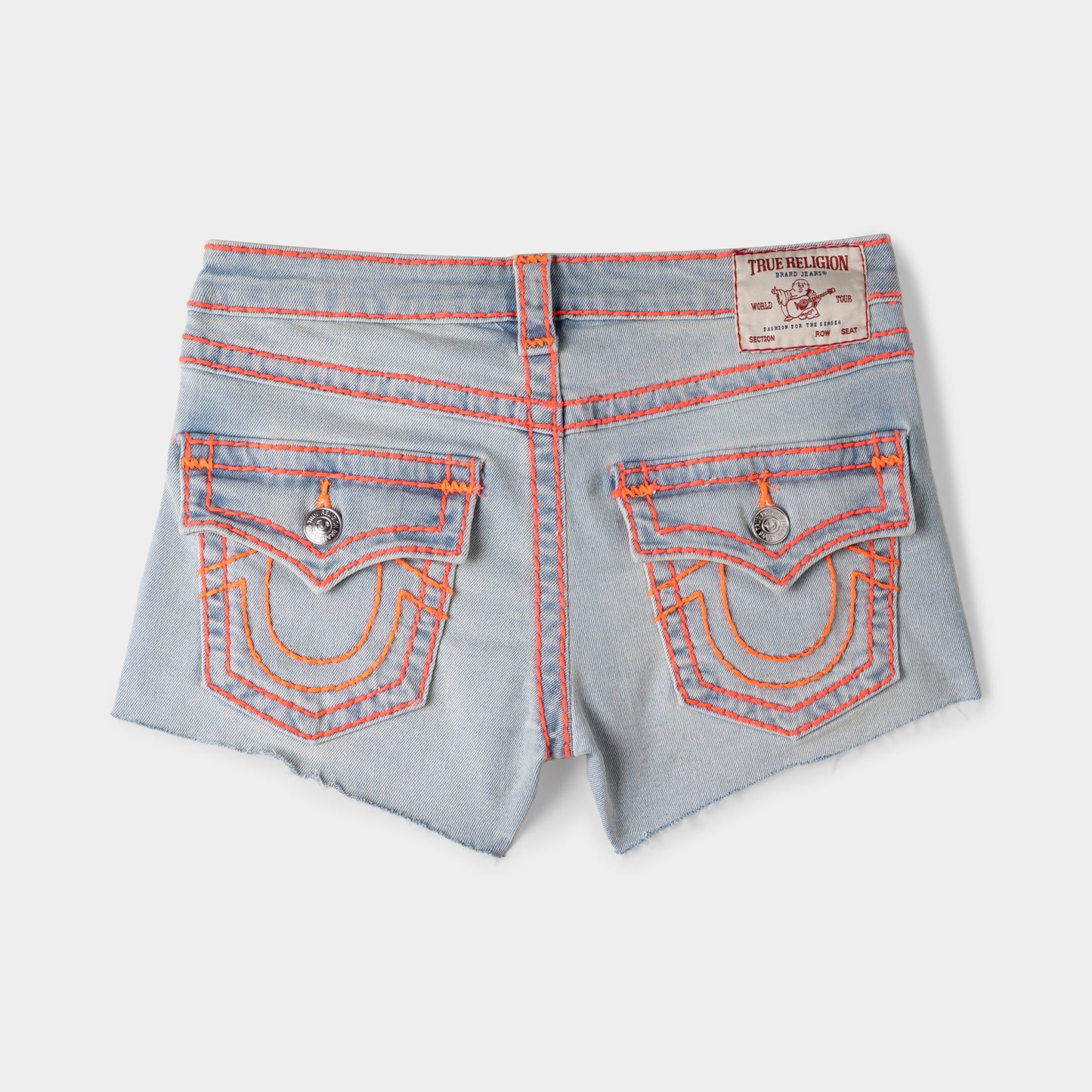 True Religion Joey LR Short Rabat Super T coupé / Bleu