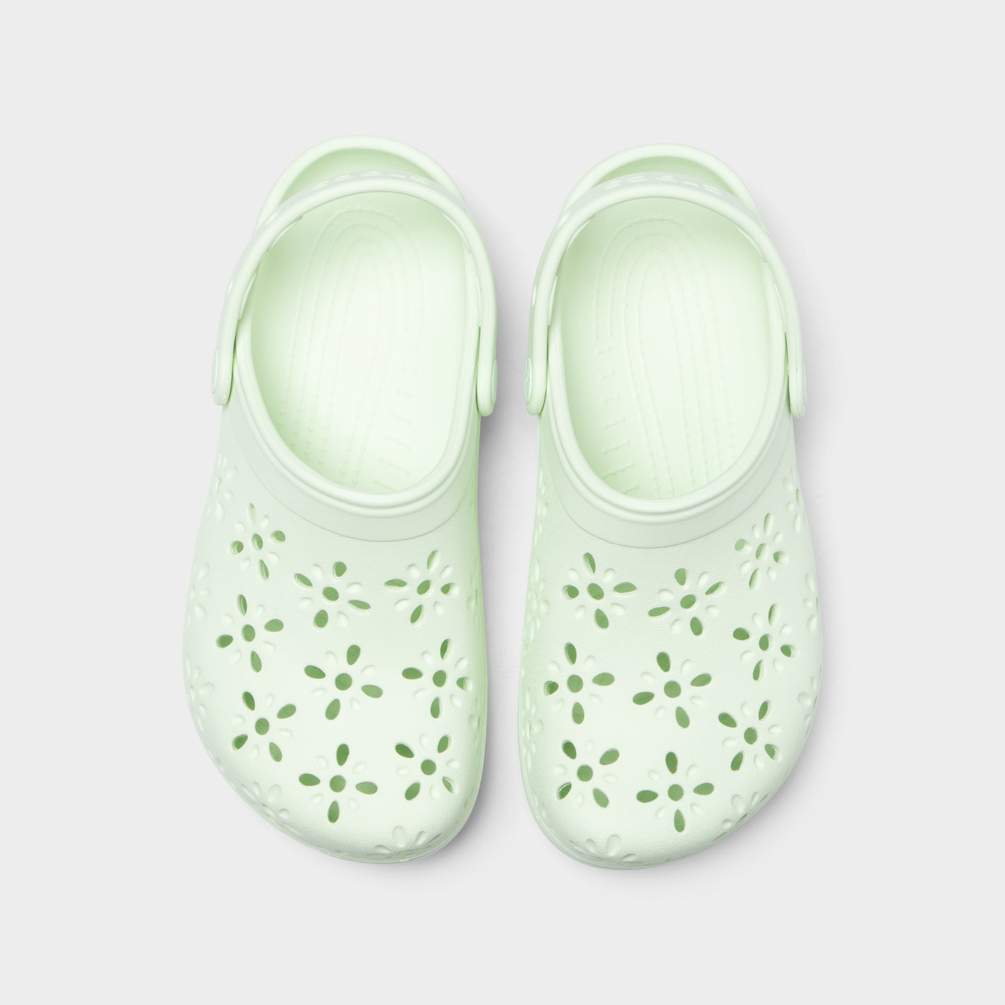 Crocs Women's Classic Floral Cut Out Clog / Jade Tint