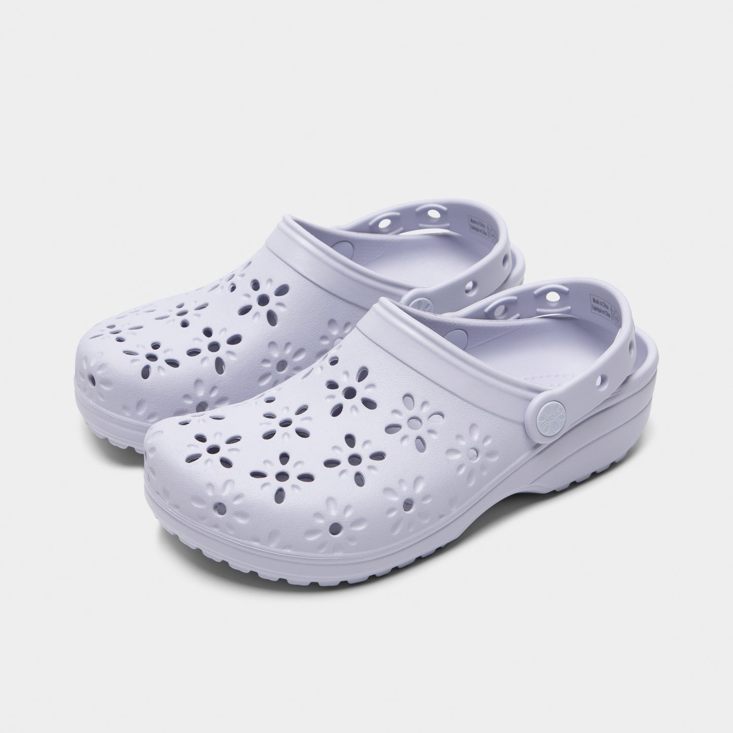 Crocs Women's Classic Floral Cut Out Clog / Purple Moon