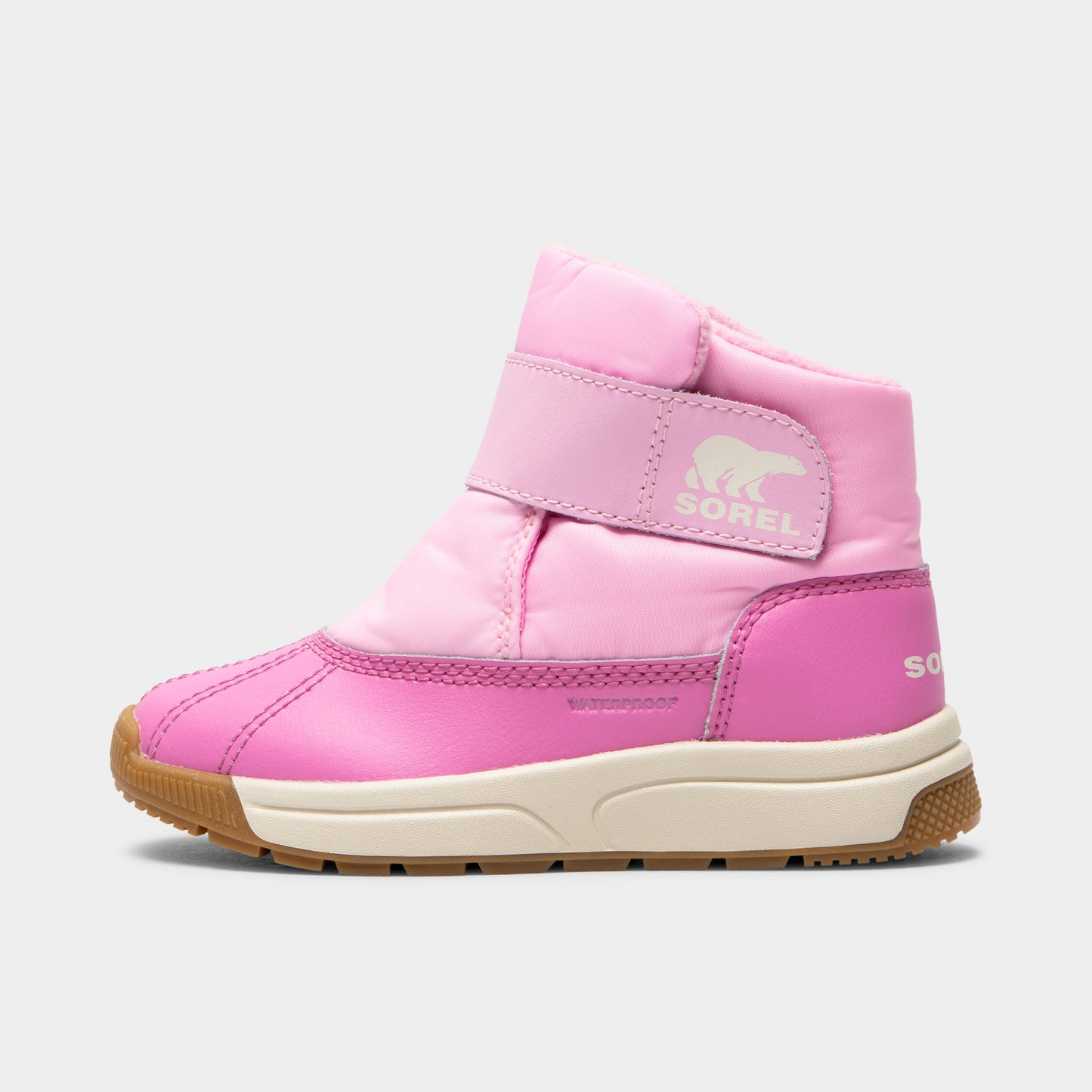 Sorel Children's Whitney 3 Strap Mid Waterproof Boots Pink Flare / Orchid