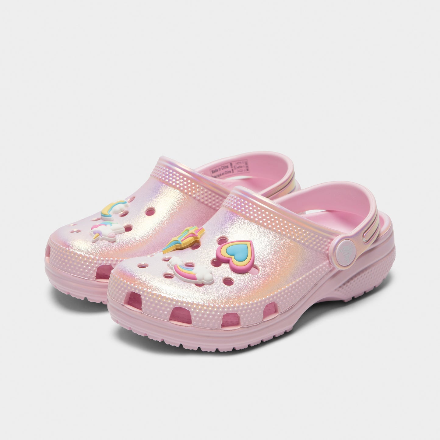 Crocs Children's Classic Unicorn Iridescent Shimmer Clog / Pink Milk