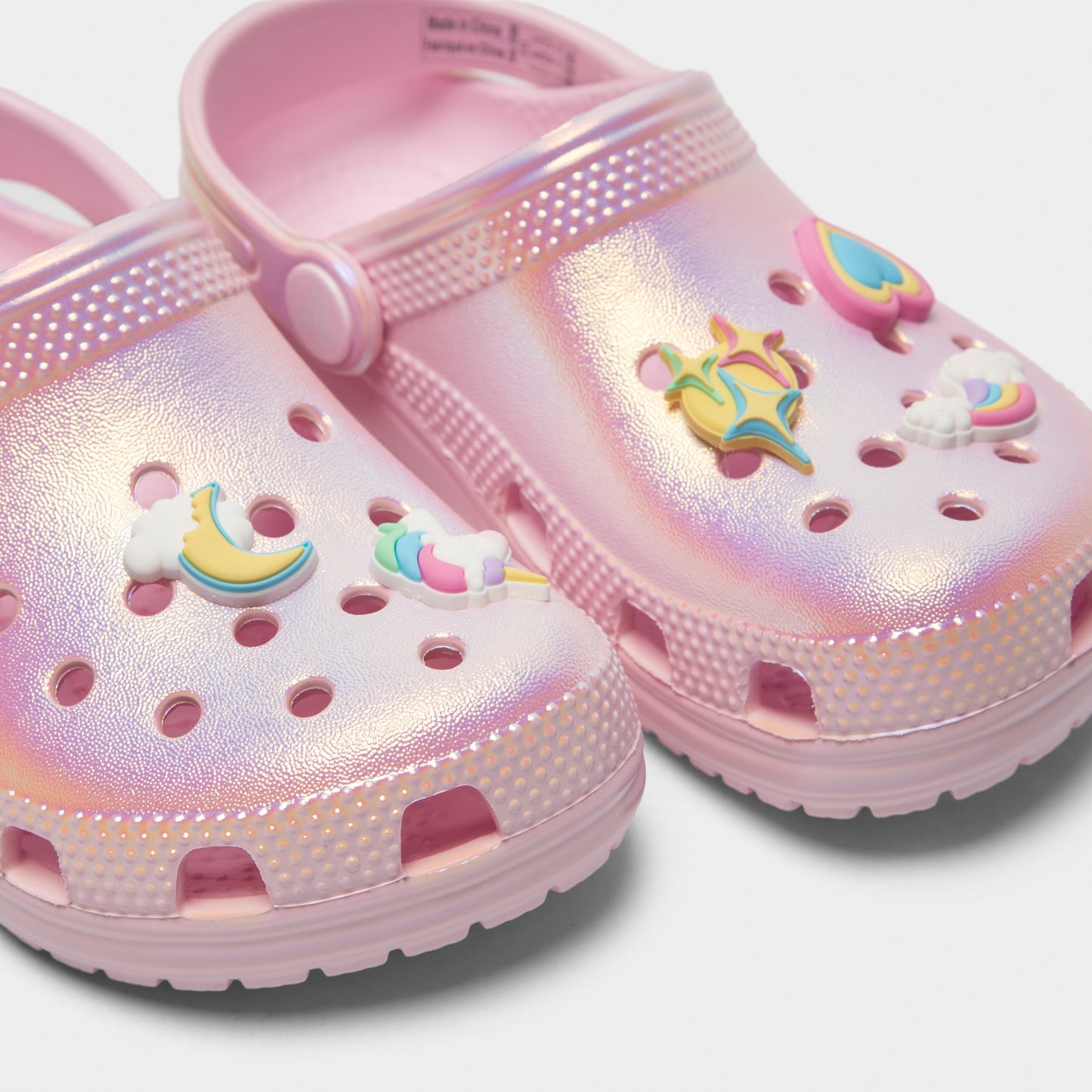 Crocs Children's Classic Unicorn Iridescent Shimmer Clog / Pink Milk