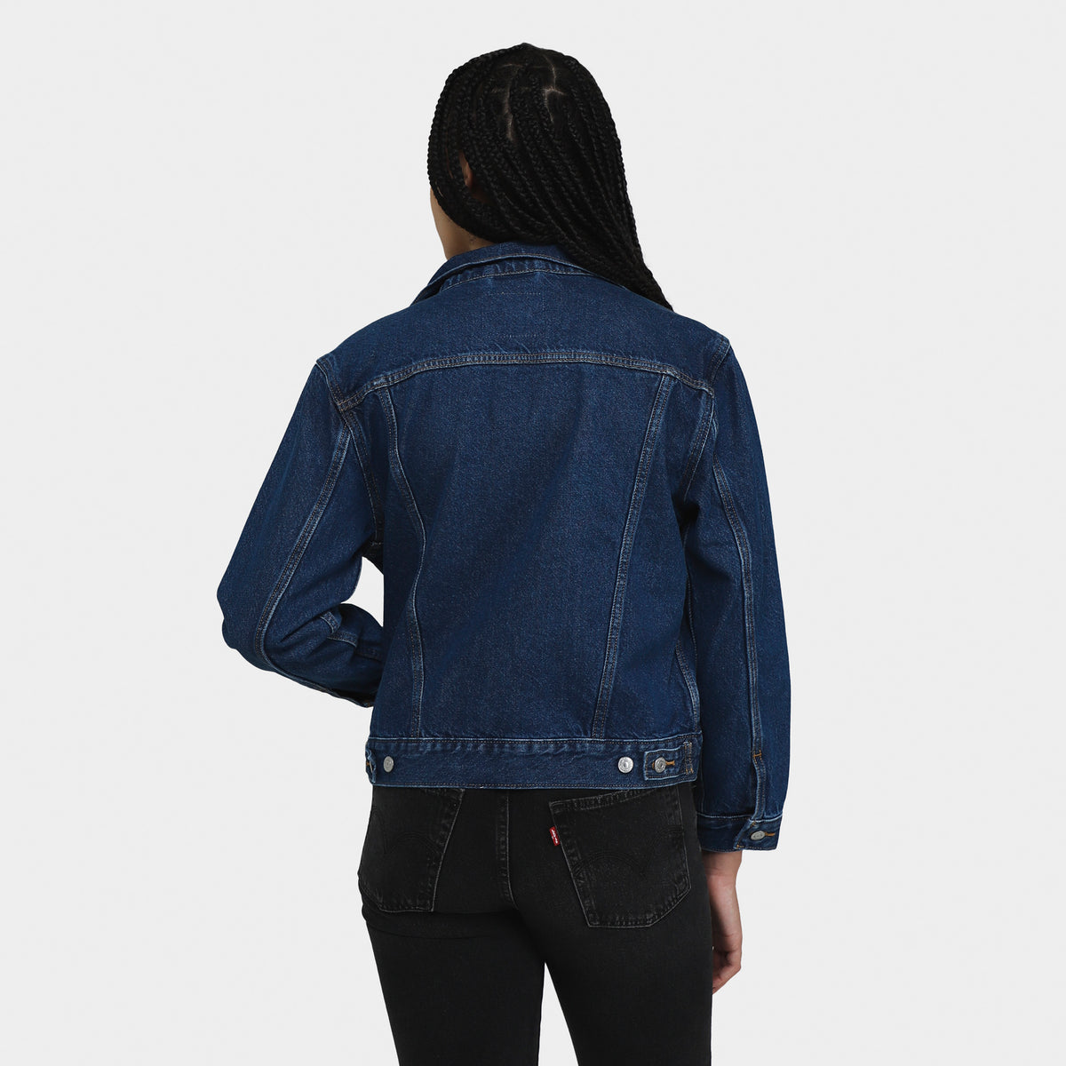 Levi's ex boyfriend trucker jacket black 2025