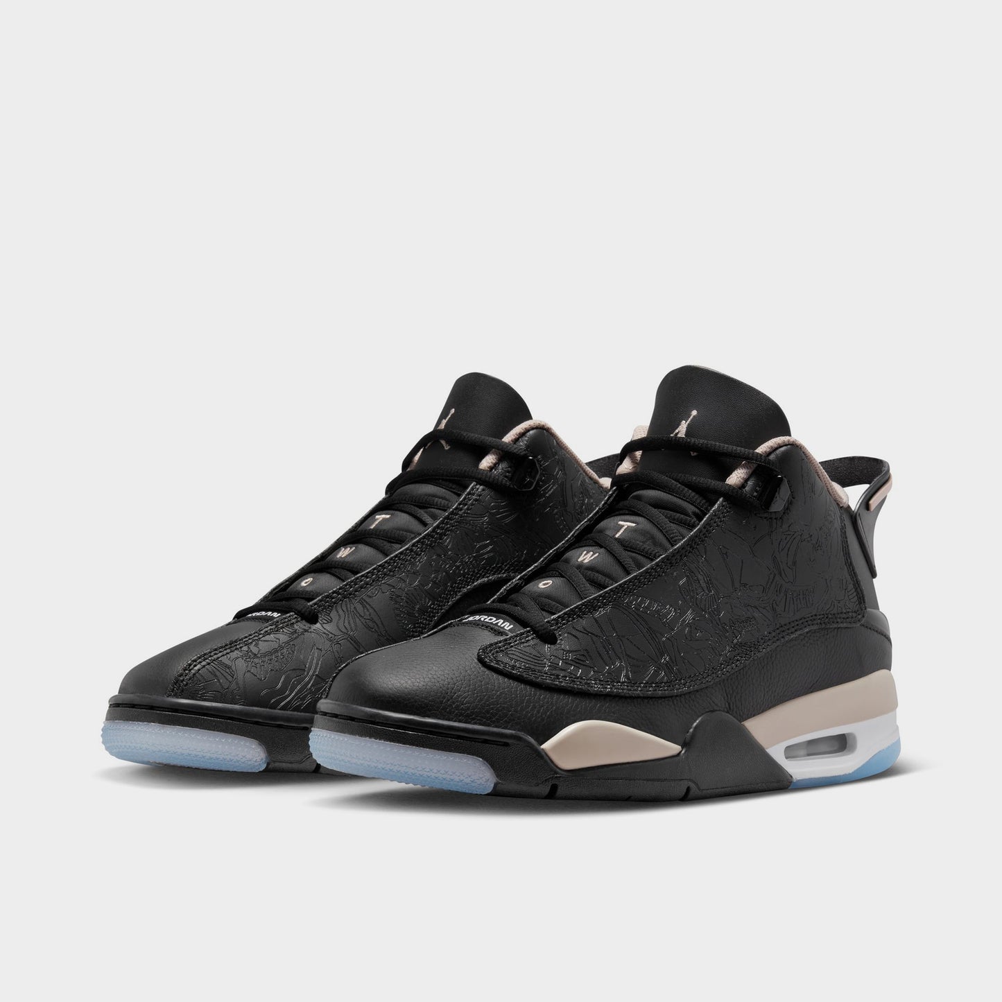 Jordan Dub Zero Black / Fossil Stone - White