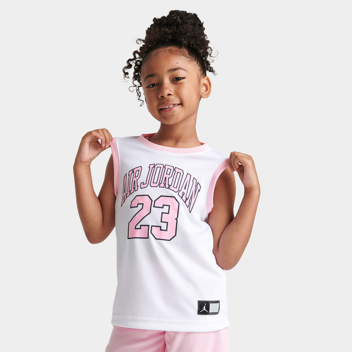 Pink and on sale white jordan jersey